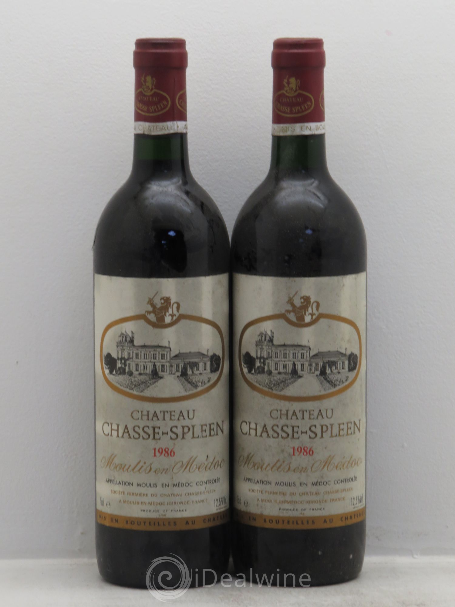 Château Chasse Spleen 1986 - Lot de 2 bouteilles - 0