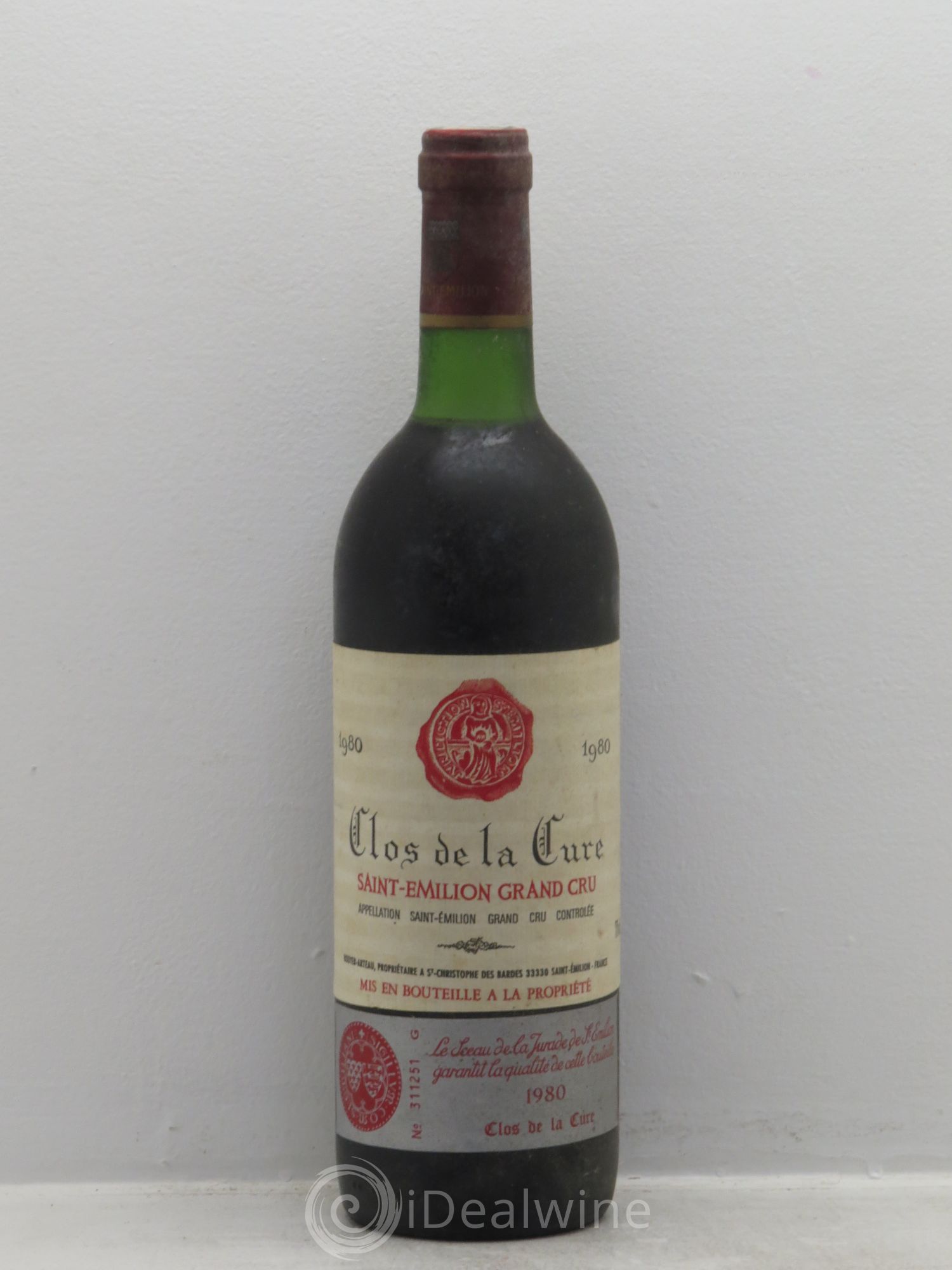 Saint-Émilion Clos de la cure 1980 - Lot de 1 bouteille - 0