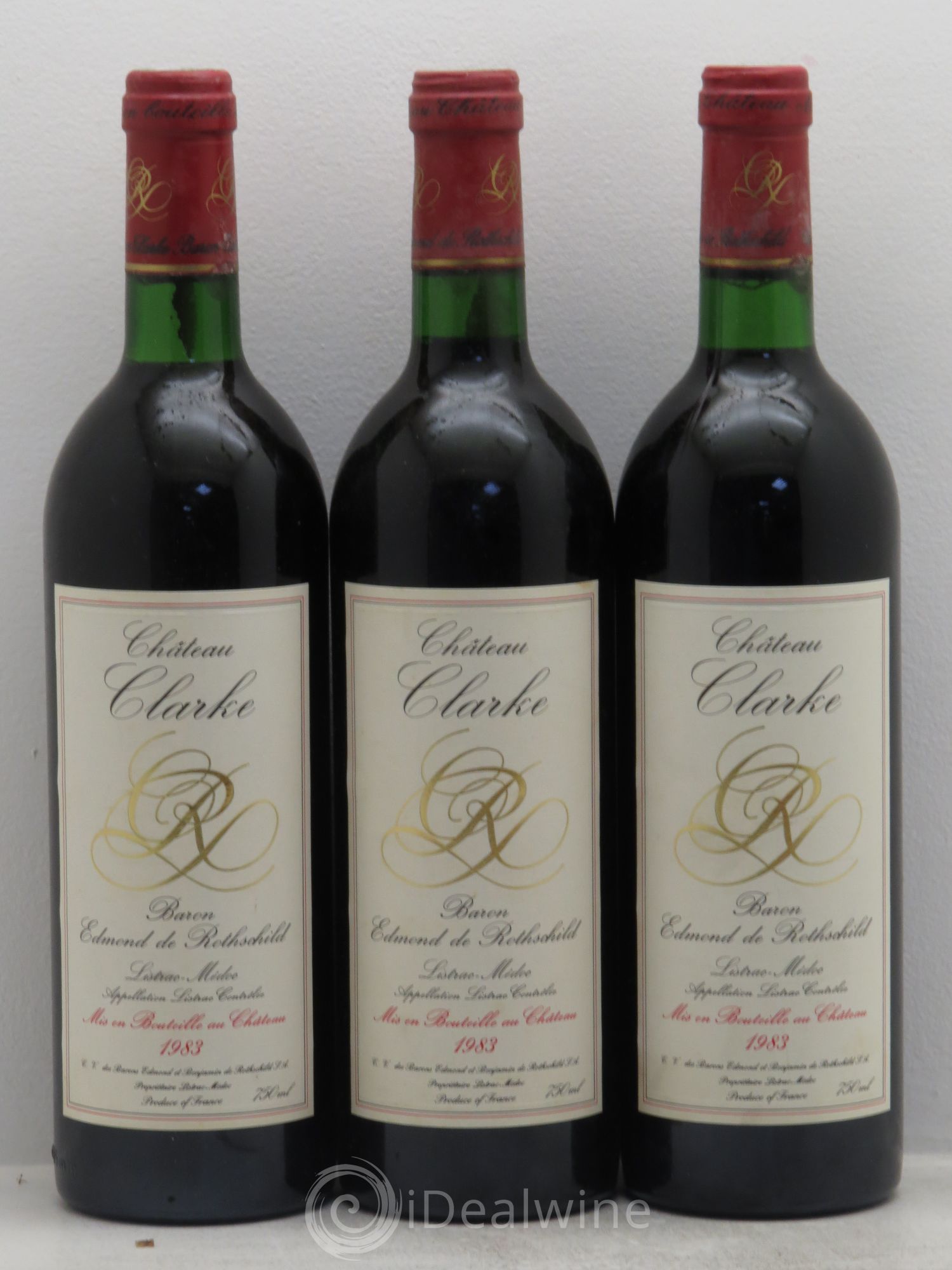 Château Clarke (sans prix de réserve) 1983 - Lot de 3 bouteilles - 0
