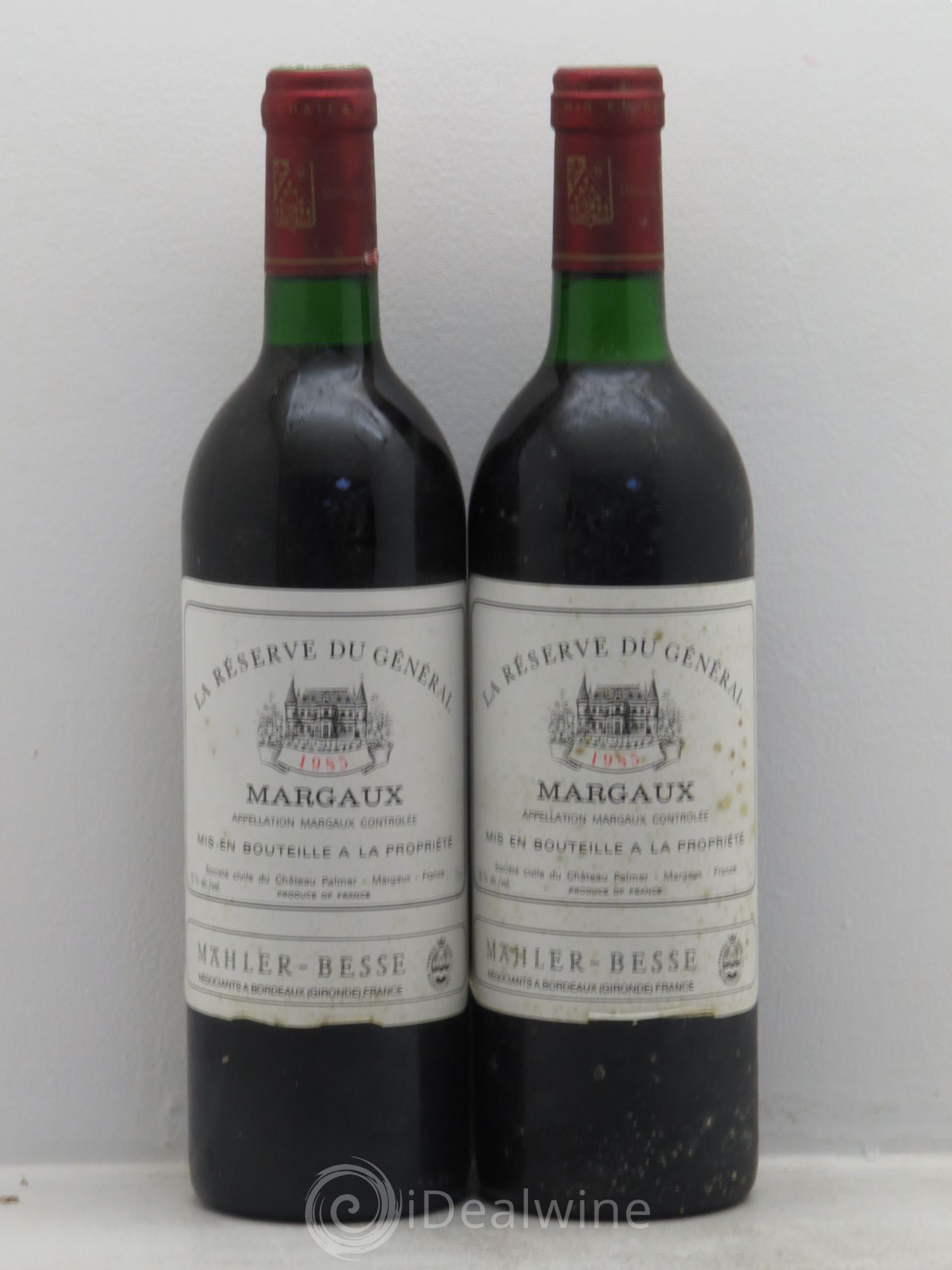 Bordeaux Margaux la réserve du général Mahler Besse 1985 - Posten von 2 Flaschen - 0
