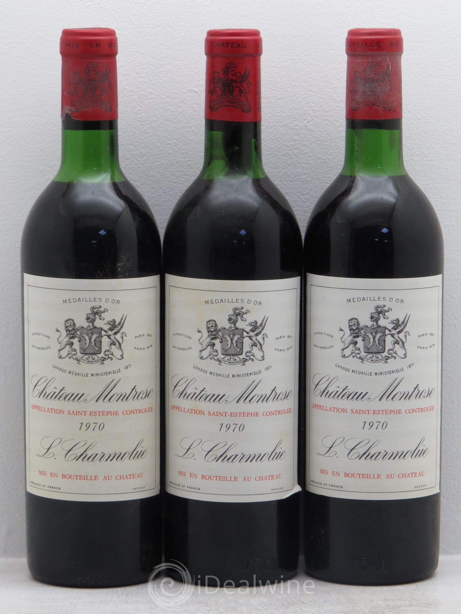 Château Montrose 2ème Grand Cru Classé 1970 - Lot de 3 bouteilles - 0