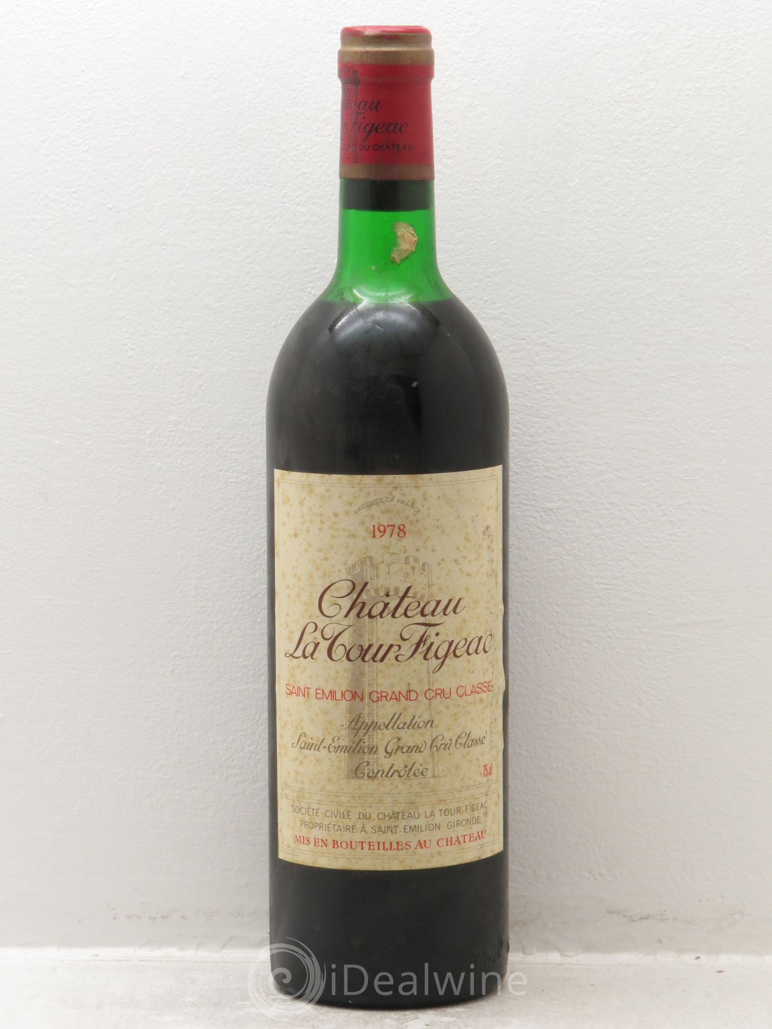 Château la Tour Figeac Grand Cru Classé 1978 - Lot de 1 bouteille - 0