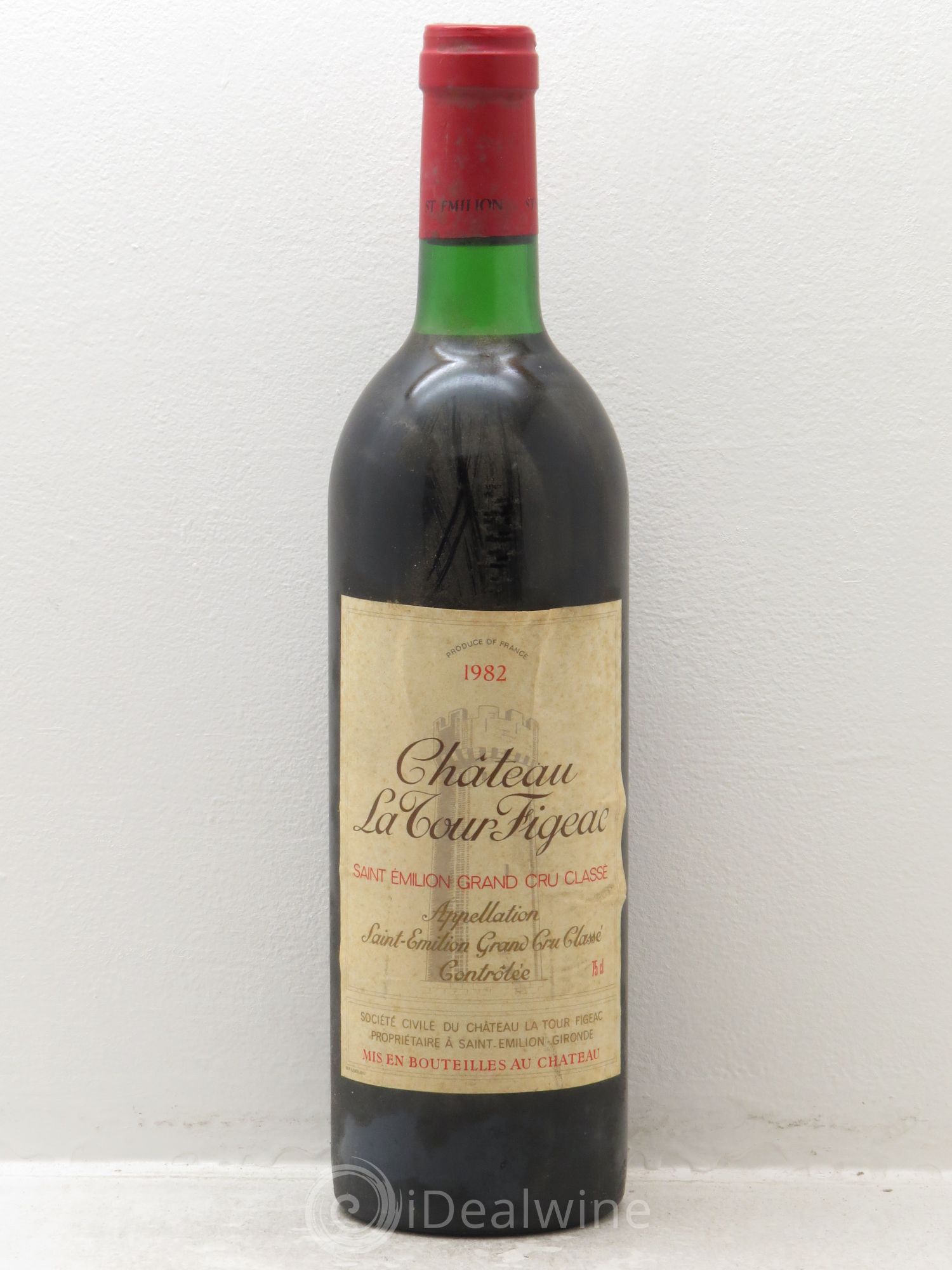 Château la Tour Figeac Grand Cru Classé 1982 - Lot de 1 bouteille - 0