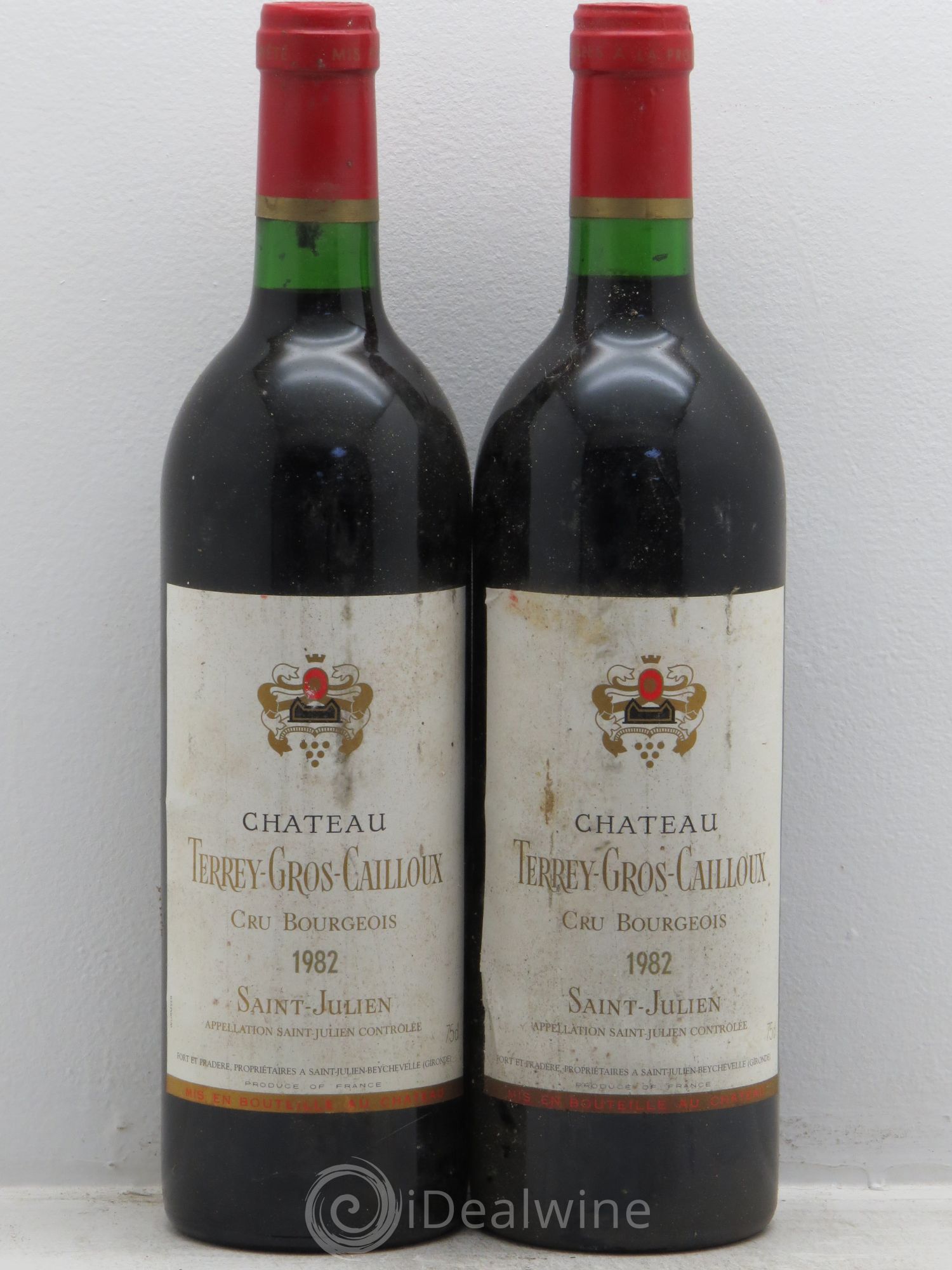 Château Terrey Gros Cailloux Cru Bourgeois 1982 - Lot de 2 bouteilles - 0