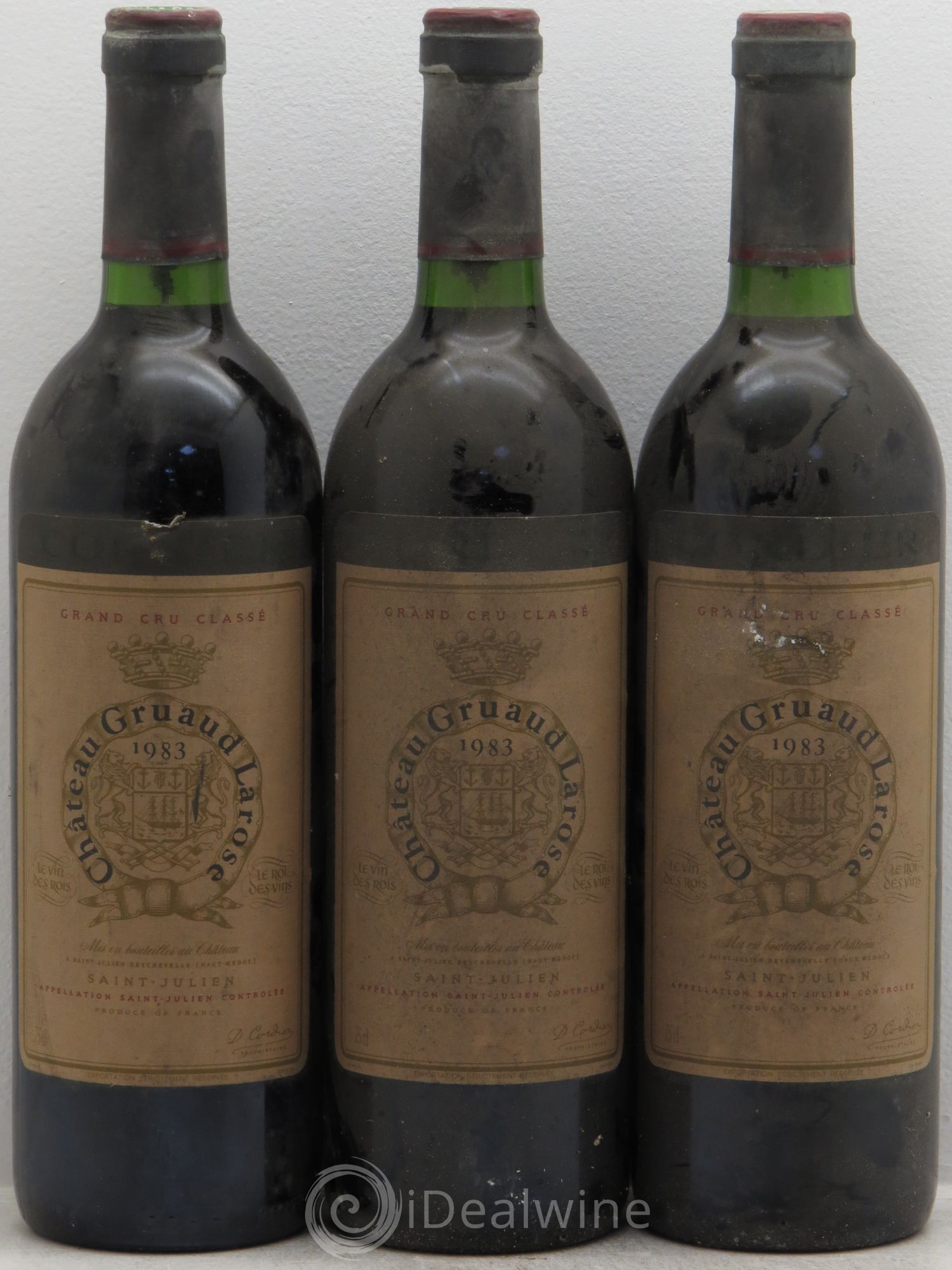 Château Gruaud Larose 2ème Grand Cru Classé 1983 - Lot de 3 bouteilles - 0