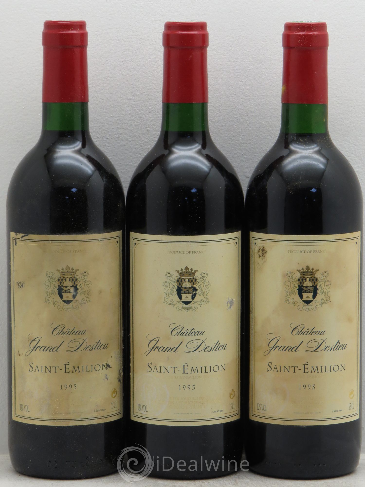 Saint-Émilion Château Grand Destieux 1995 - Posten von 3 Flaschen - 0