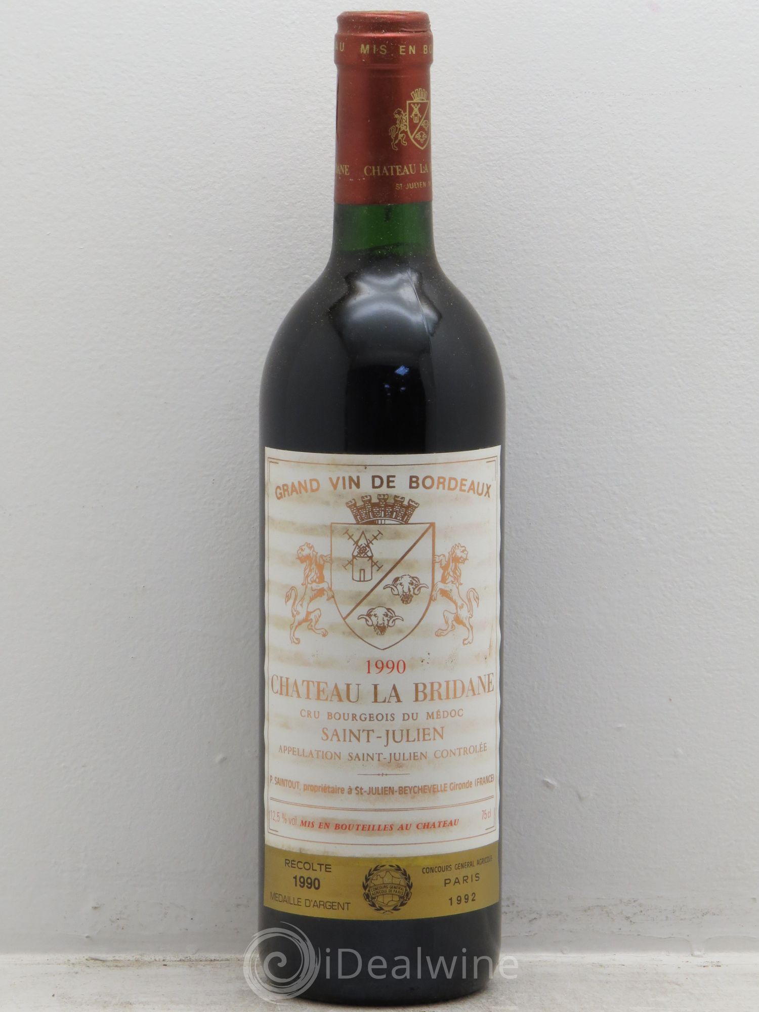 Château la Bridane Cru Bourgeois 1990 - Lot de 12 bouteilles - 0