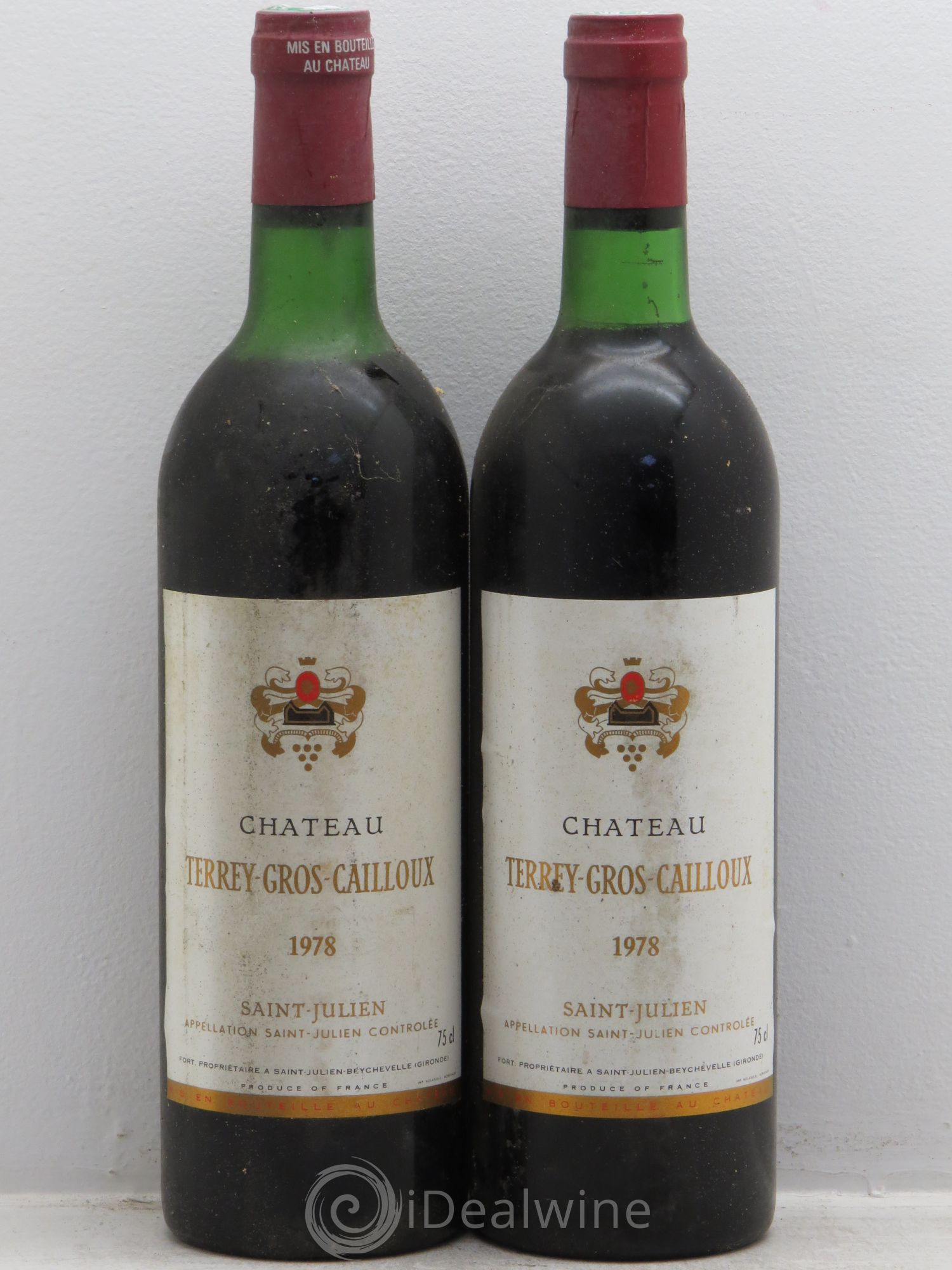 Château Terrey Gros Cailloux Cru Bourgeois 1978 - Lot de 2 bouteilles - 0