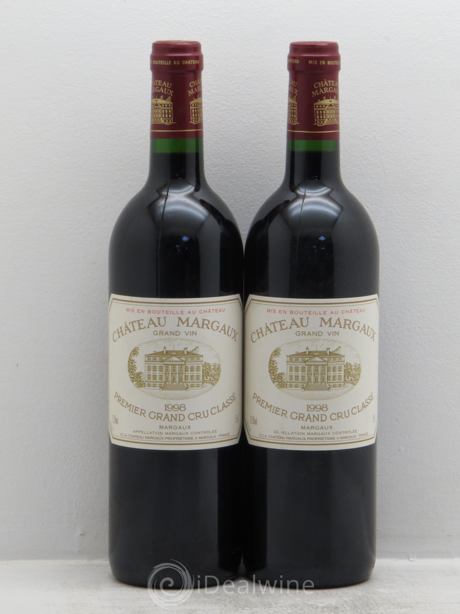 Château Margaux 1er Grand Cru Classé 1998 - Lot de 2 bouteilles - 0