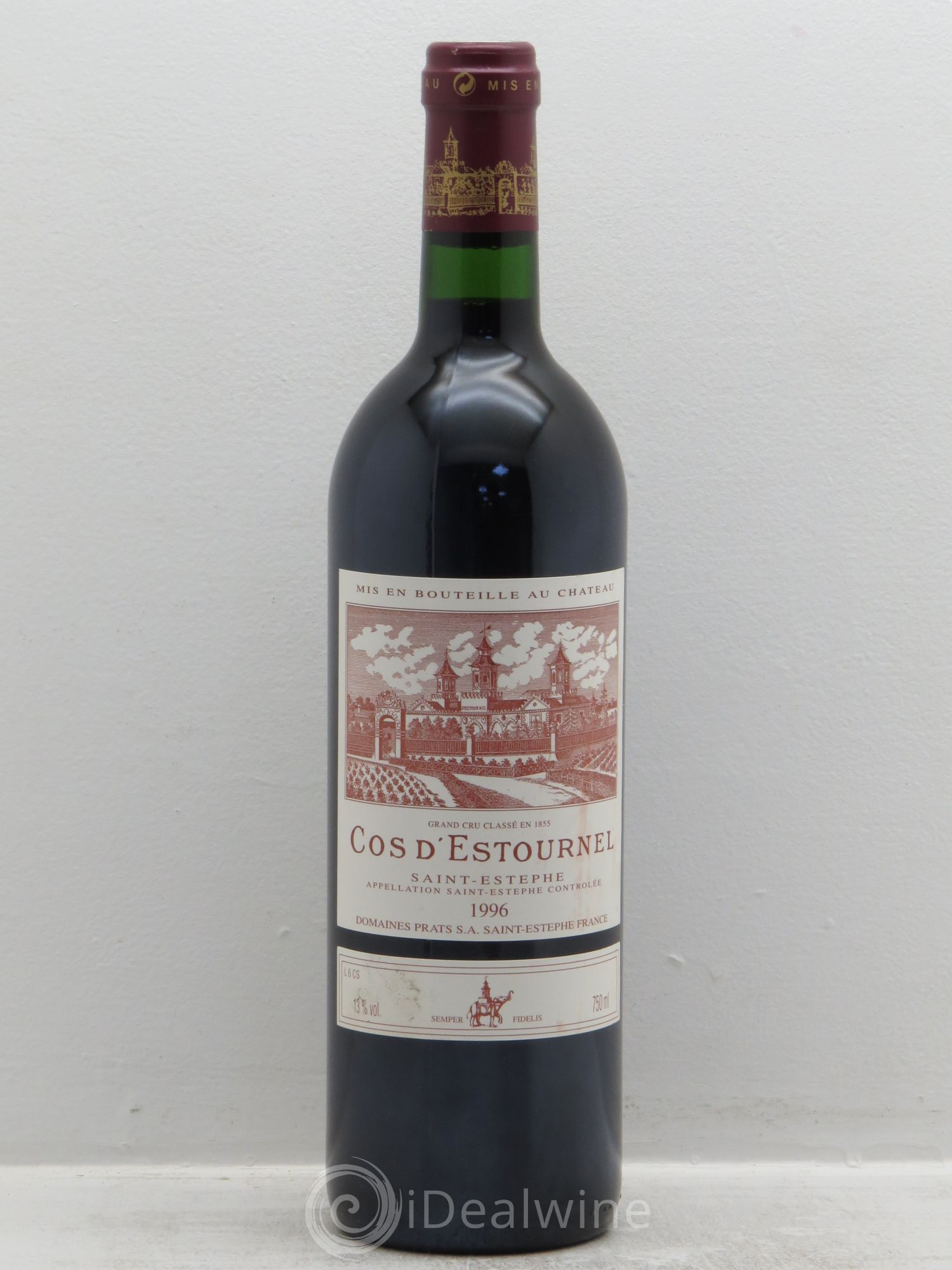 Cos d'Estournel 2ème Grand Cru Classé 1996 - Lot de 1 bouteille - 0