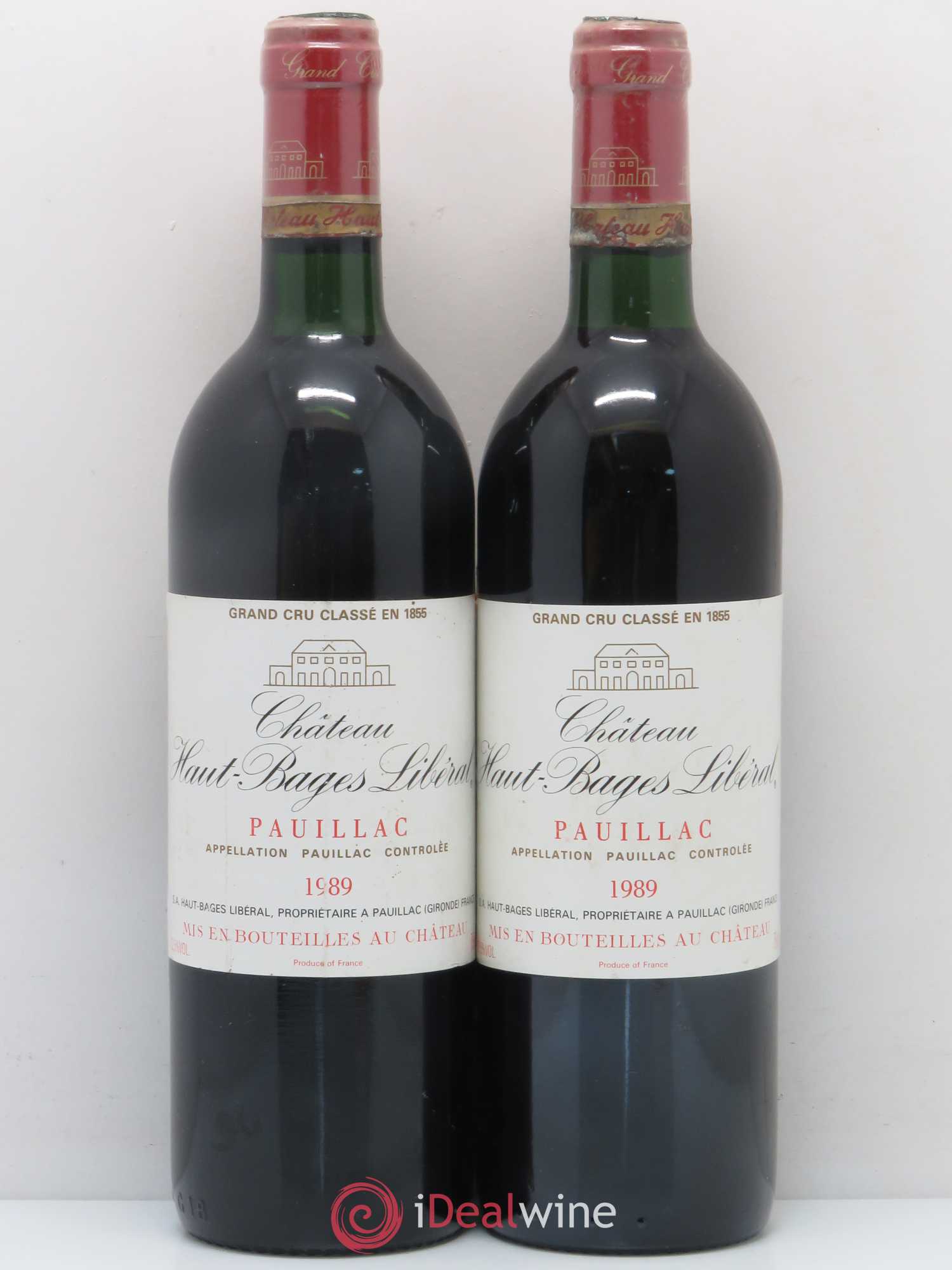Château Haut Bages Libéral 5ème Grand Cru Classé (sans prix de réserve) 1989 - Lot de 2 bouteilles - 0