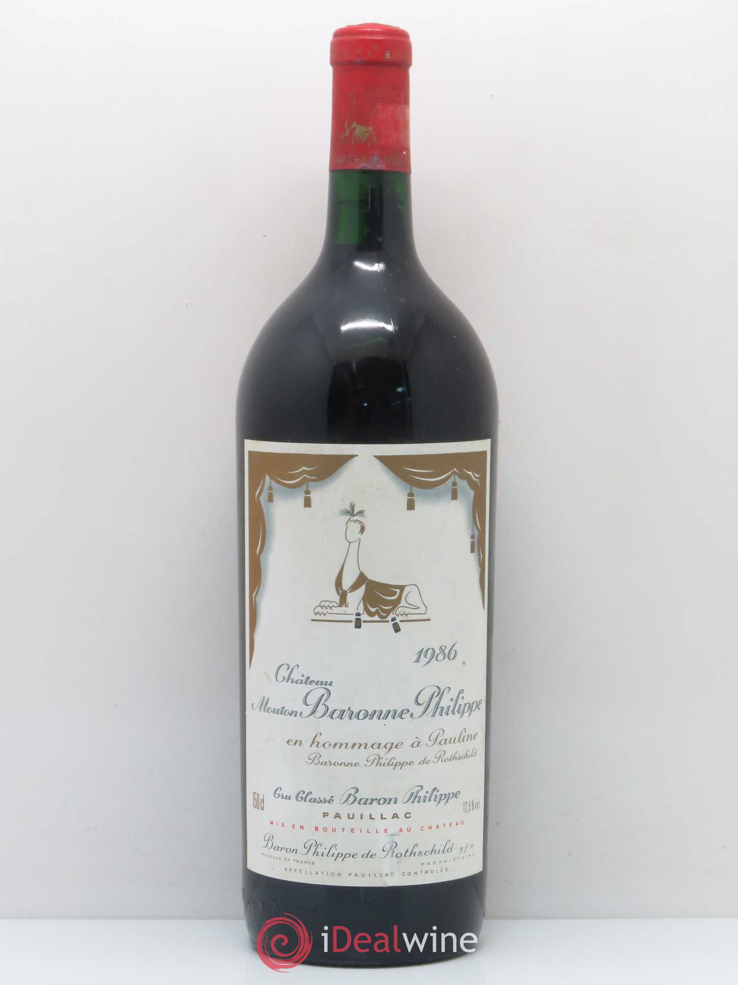 Château d' Armailhac - Mouton Baron(ne) Philippe 5ème Grand Cru Classé 1986 - Lot de 1 magnum - 0