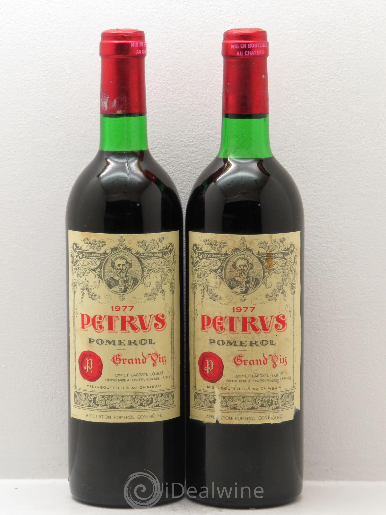 Petrus 1977 - Lot de 2 bouteilles - 0