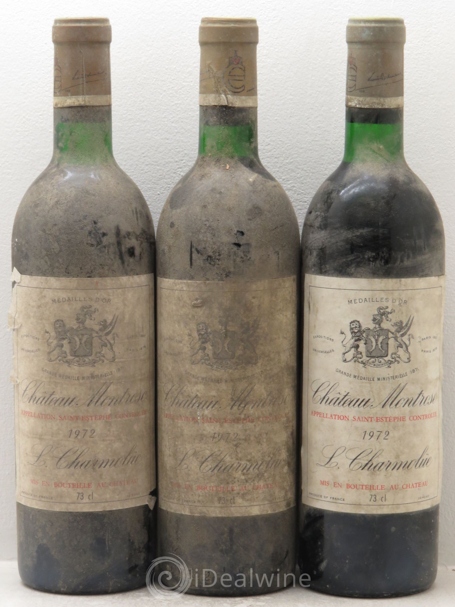Château Montrose 2ème Grand Cru Classé 1972 - Lot de 3 bouteilles - 0