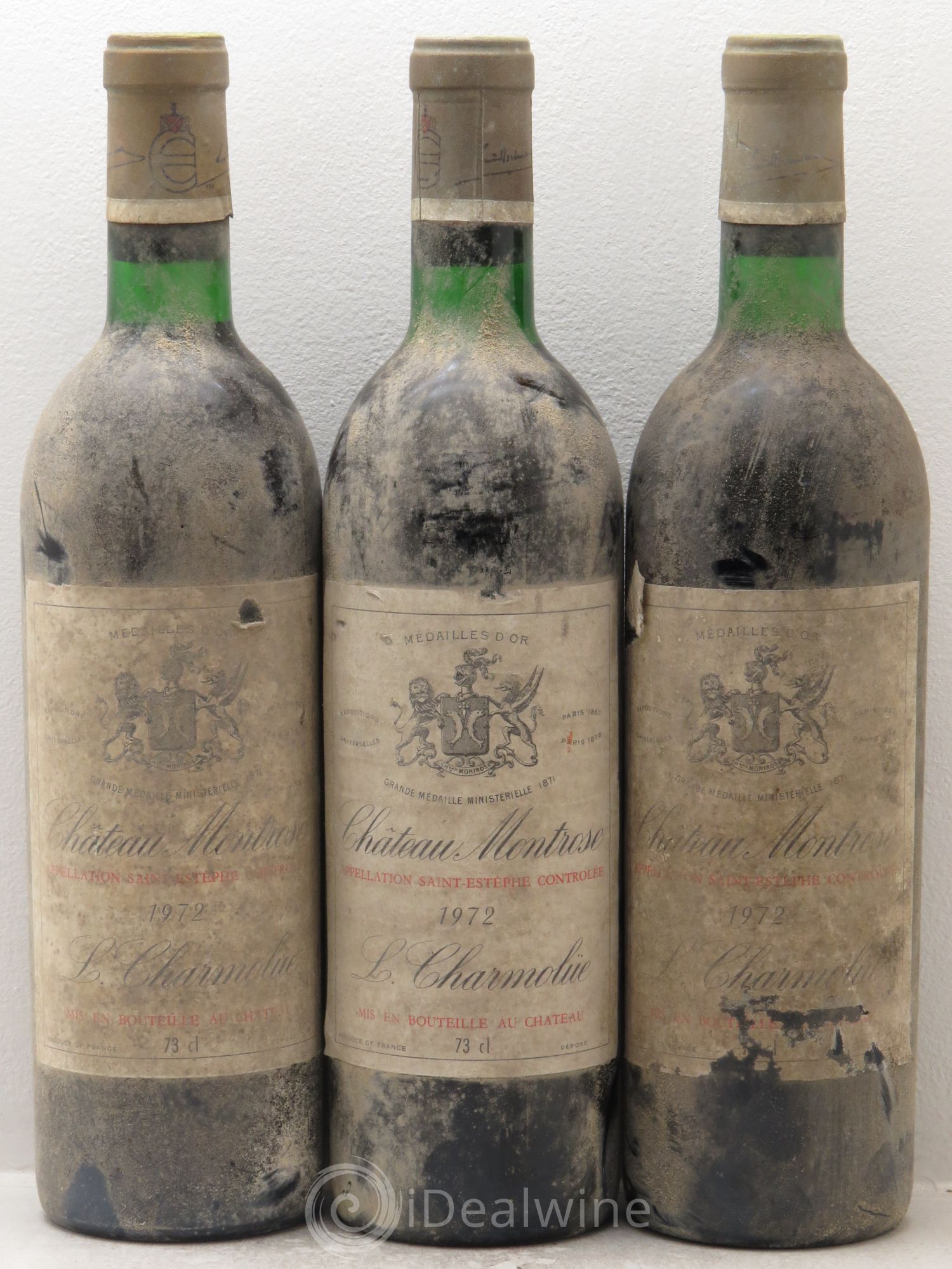 Château Montrose 2ème Grand Cru Classé 1972 - Lot de 3 bouteilles - 0