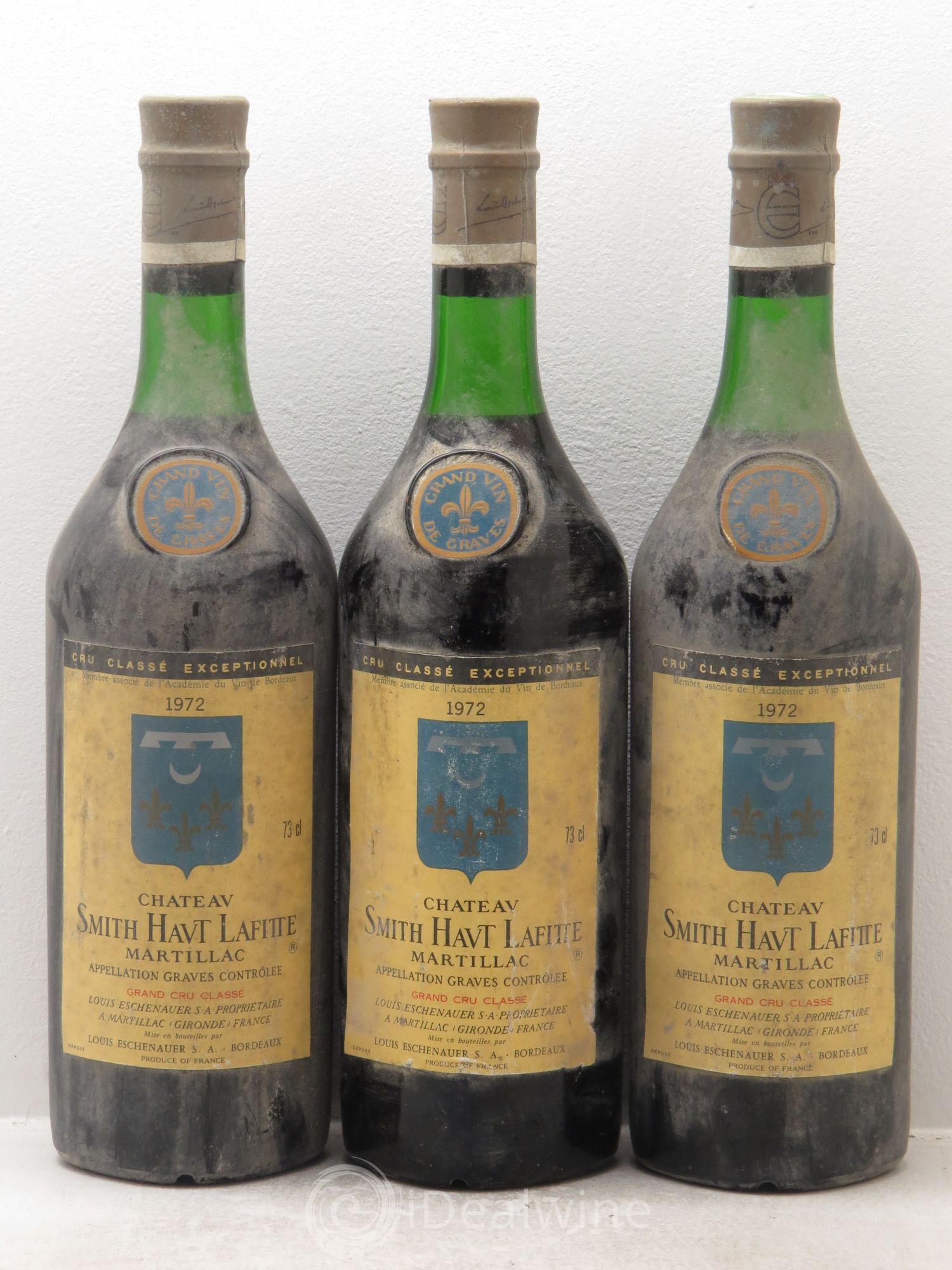Château Smith Haut Lafitte Cru Classé de Graves 1972 - Lot de 3 bouteilles - 0
