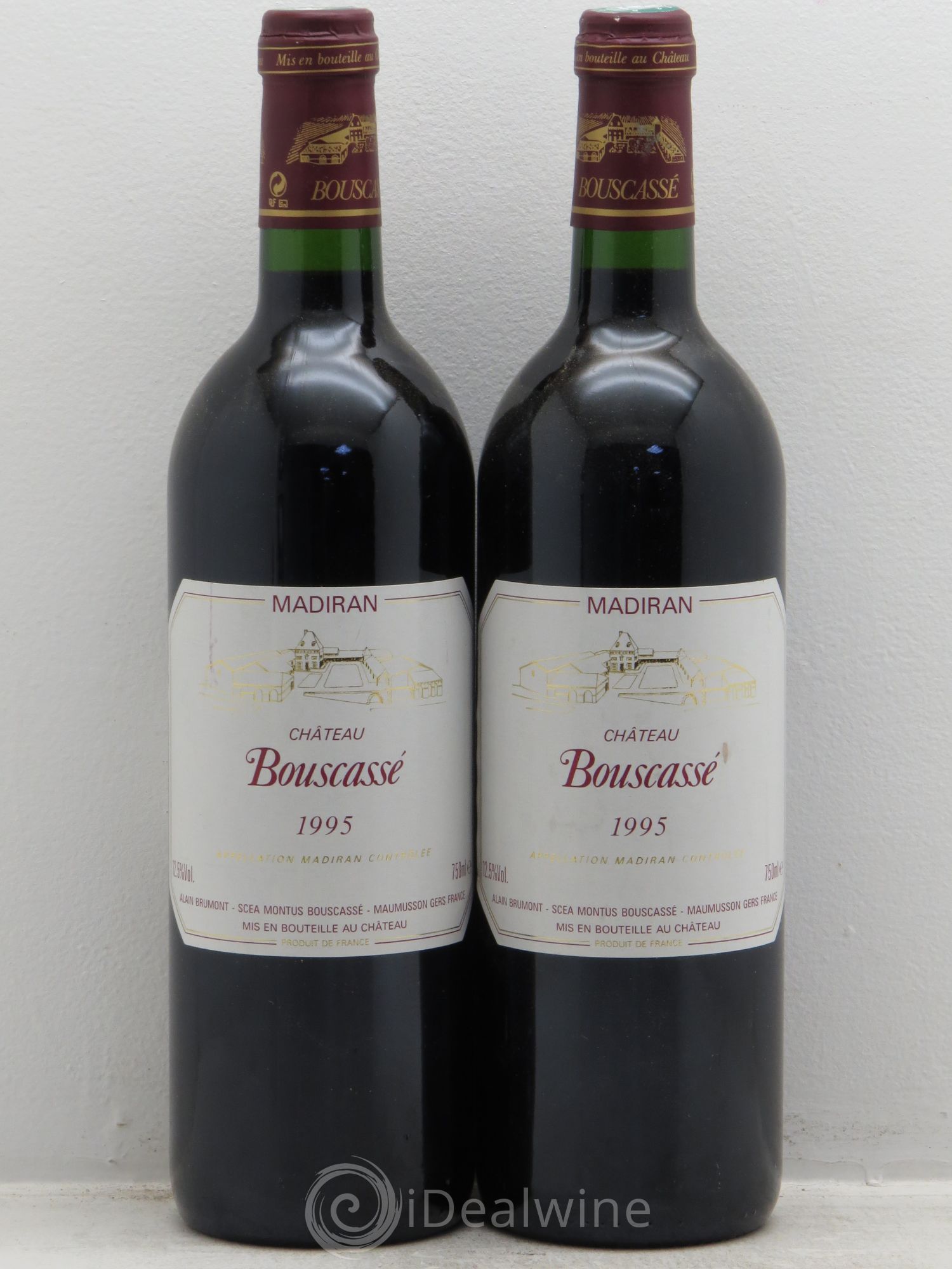 Madiran Château Bouscassé Alain Brumont 1995 - Lot de 2 bouteilles - 0