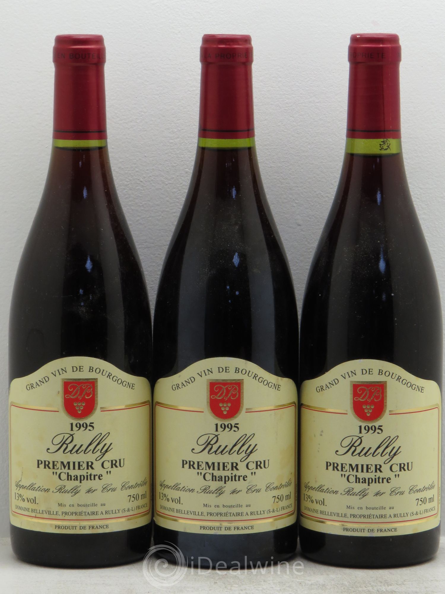 Rully 1er Cru 1995 - Posten von 3 Flaschen - 0