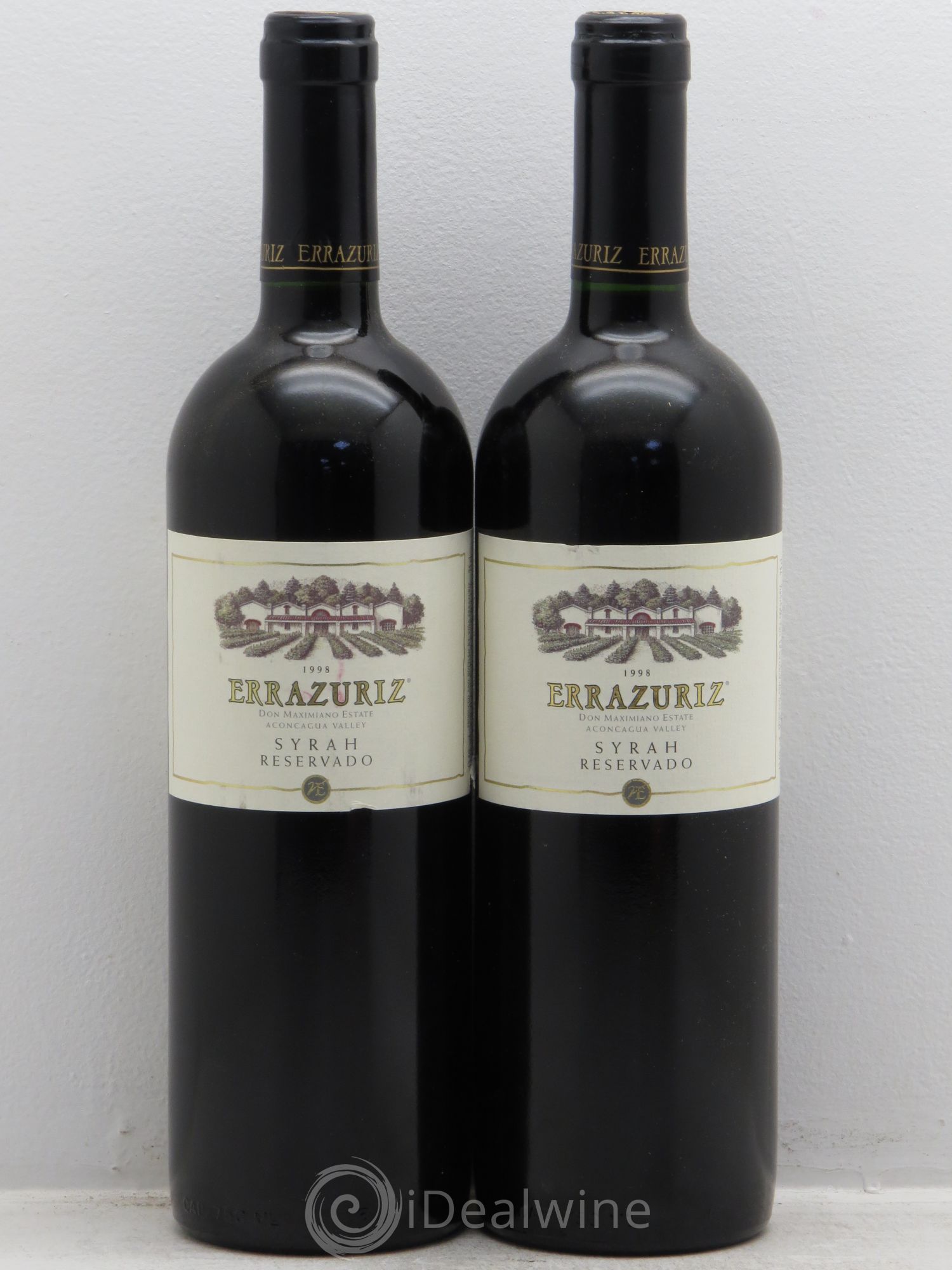 Chili Errazuriz .Don Maximiano Estate .Syrah reservado 1998 - Posten von 2 Flaschen - 0