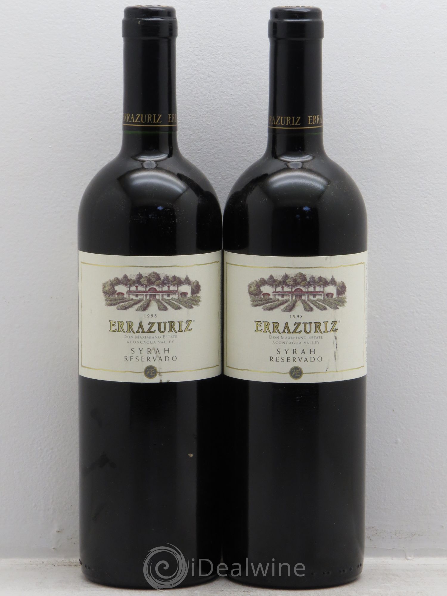Chili Errazuriz .Don Maximiano Estate .Aconcagua Valley.Syrah reservado 1998 - Posten von 2 Flaschen - 0