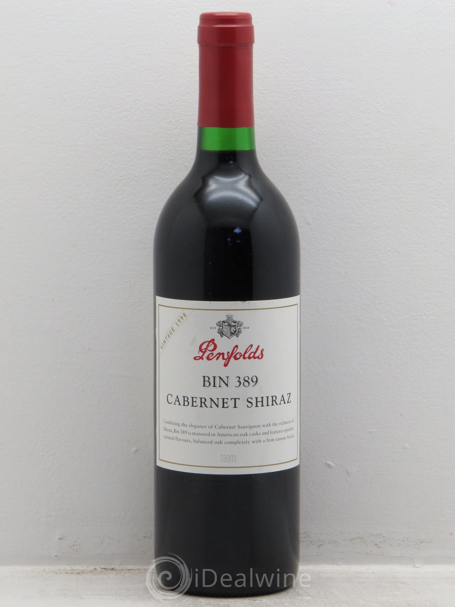 Australie Penfolds .Bin 389 .Cabernet Shiraz 1998 - Posten von 1 Flasche - 0