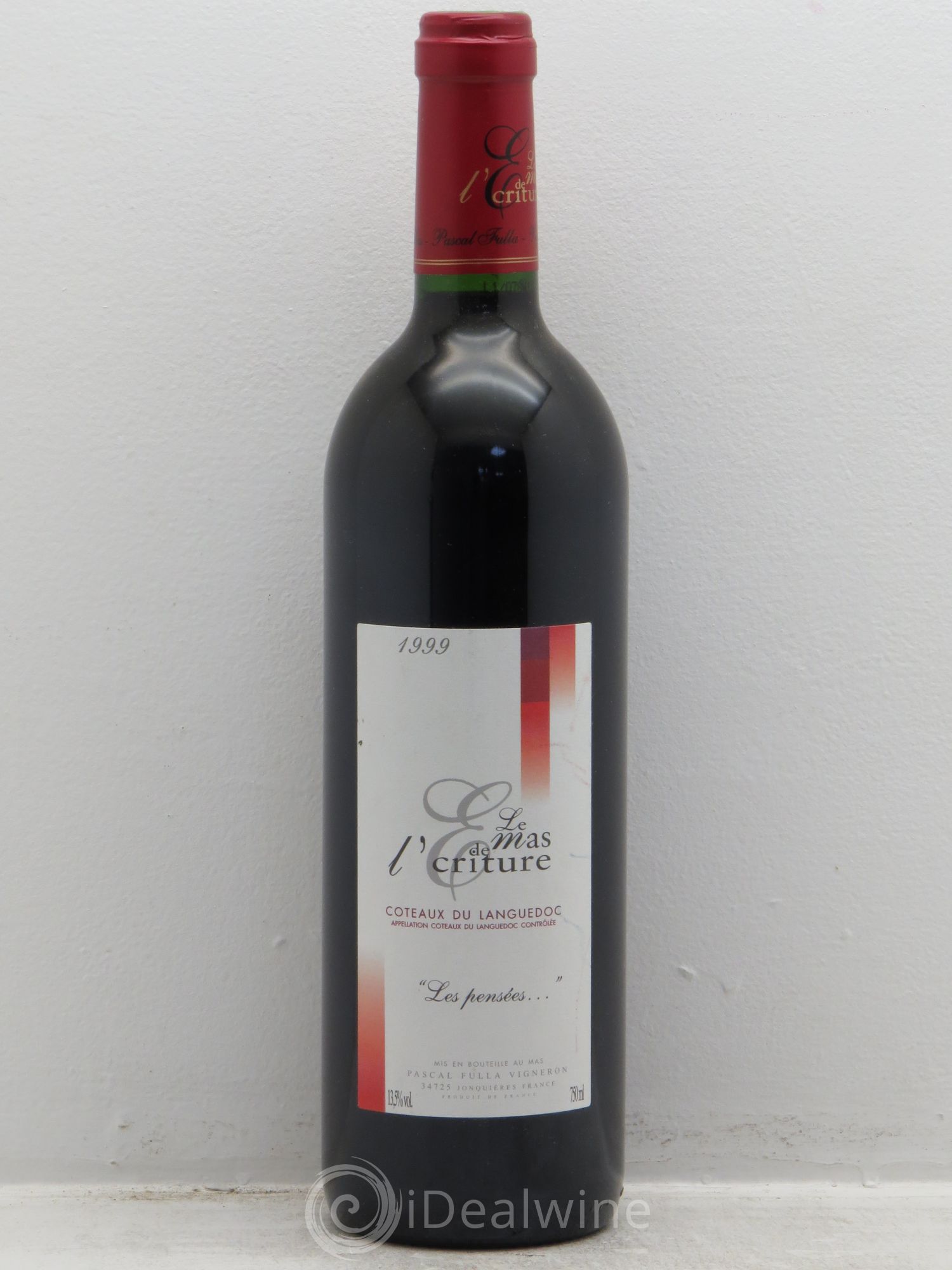 Coteaux du Languedoc Le mas de l'écriture .les pensées 1999 - Posten von 1 Flasche - 0