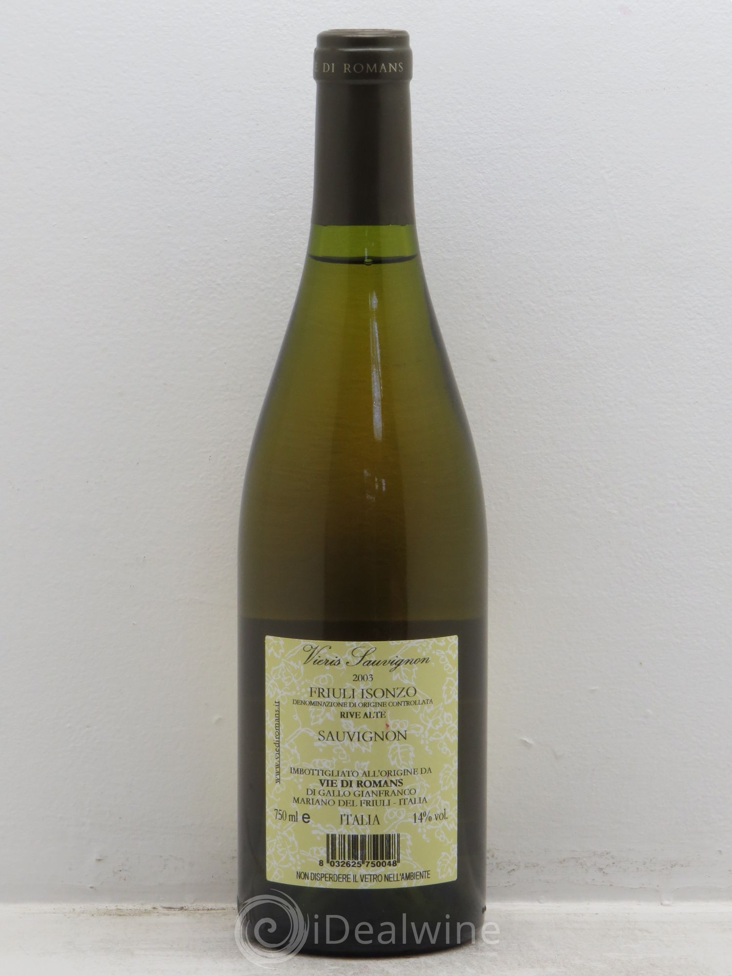 Italie Vie di Romans .Vieris Sauvignon .Friuli Isonzo .Friuli-Venezia 2003 - Posten von 1 Flasche - 1