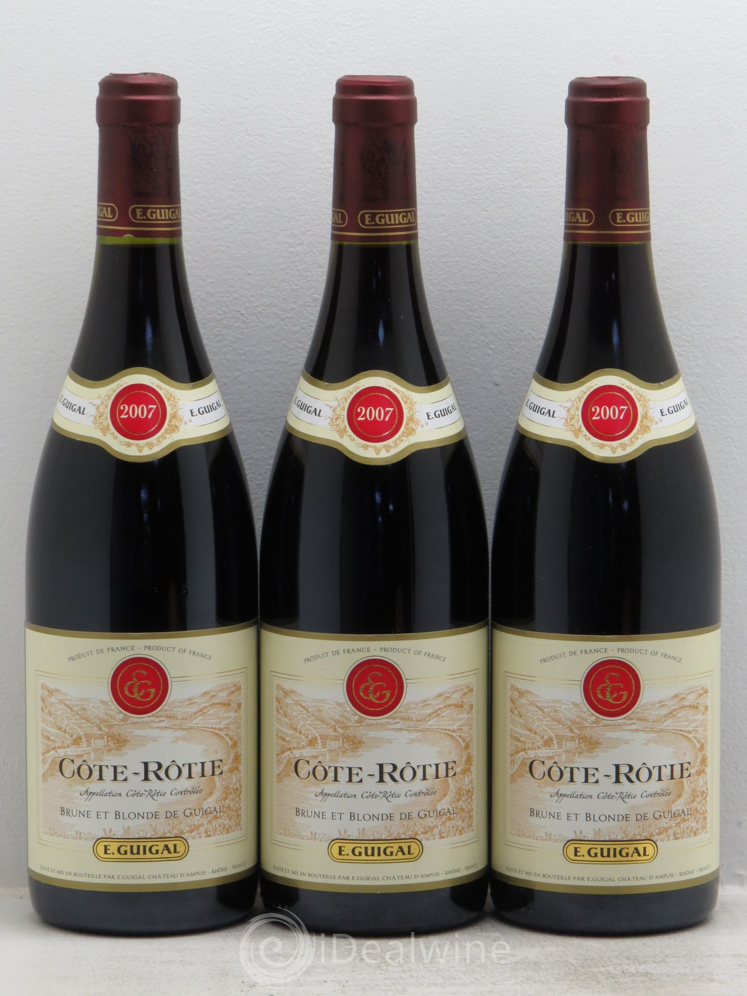 Côte-Rôtie Côtes Brune et Blonde Guigal 2007 - Lot de 3 bouteilles - 0