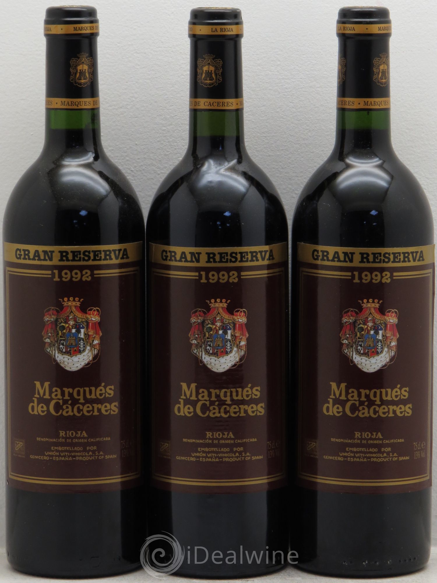 Rioja DOCA Reserva Marquès de Caceres Gran Reserva 1992 - Lot de 3 bouteilles - 0