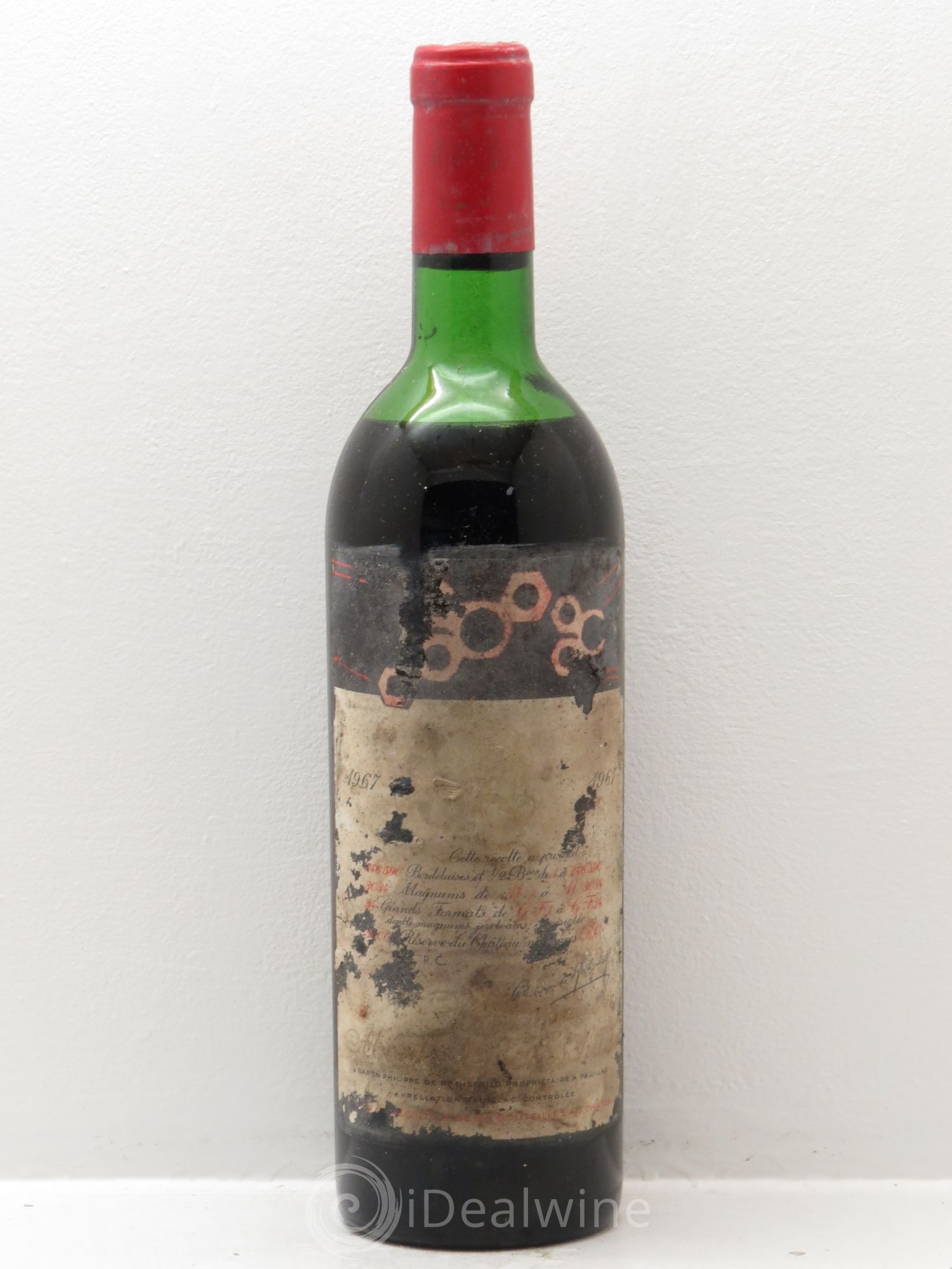 Château Mouton Rothschild 1er Grand Cru Classé 1967 - Lot de 1 bouteille - 0