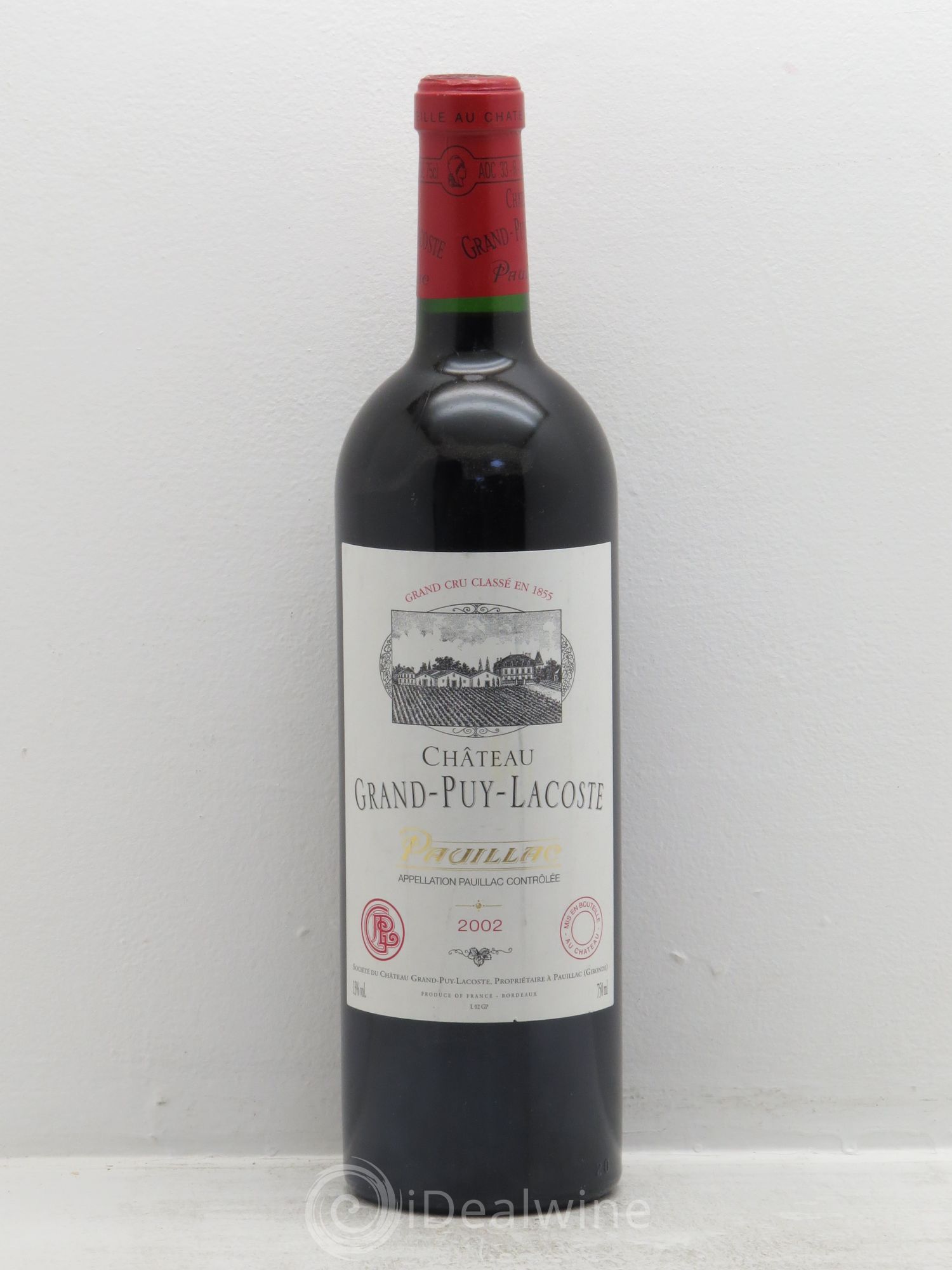 Château Grand Puy Lacoste 5ème Grand Cru Classé 2002 - Lot de 1 bouteille - 0