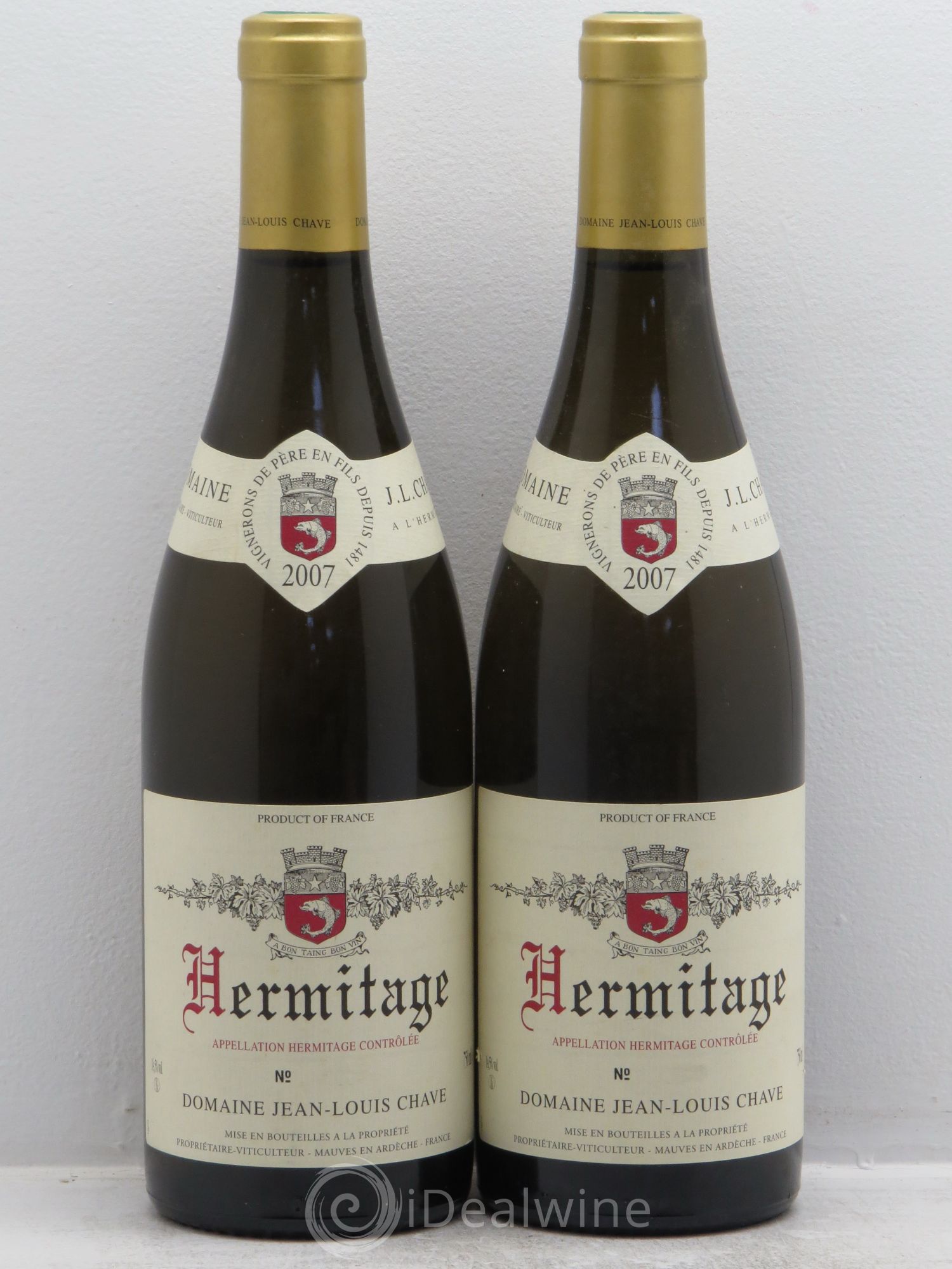 Hermitage Jean-Louis Chave 2007 - Lot de 2 bouteilles - 0