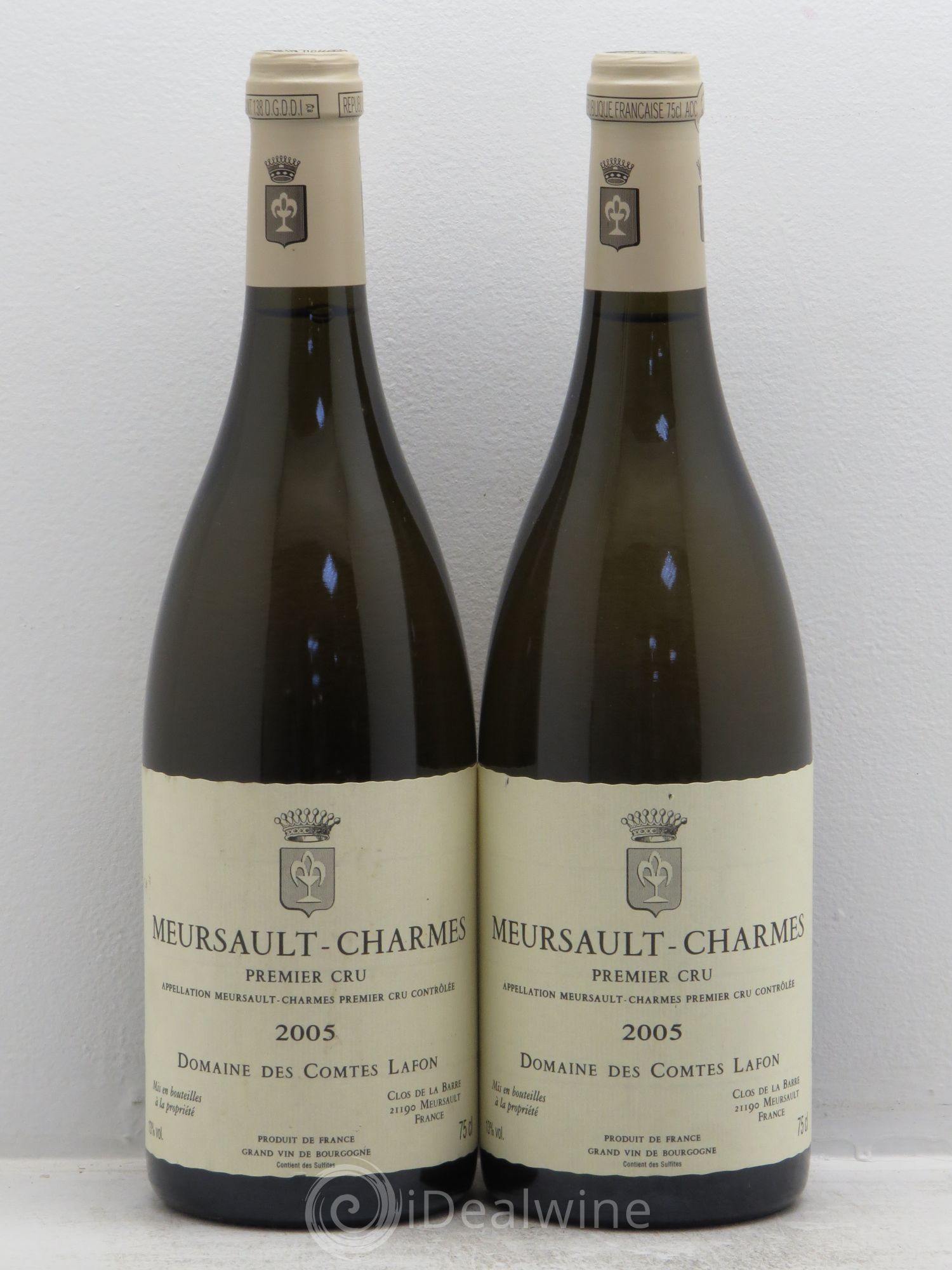 Meursault 1er Cru Charmes Comtes Lafon (Domaine des) 2005 - Lot de 2 bouteilles - 0