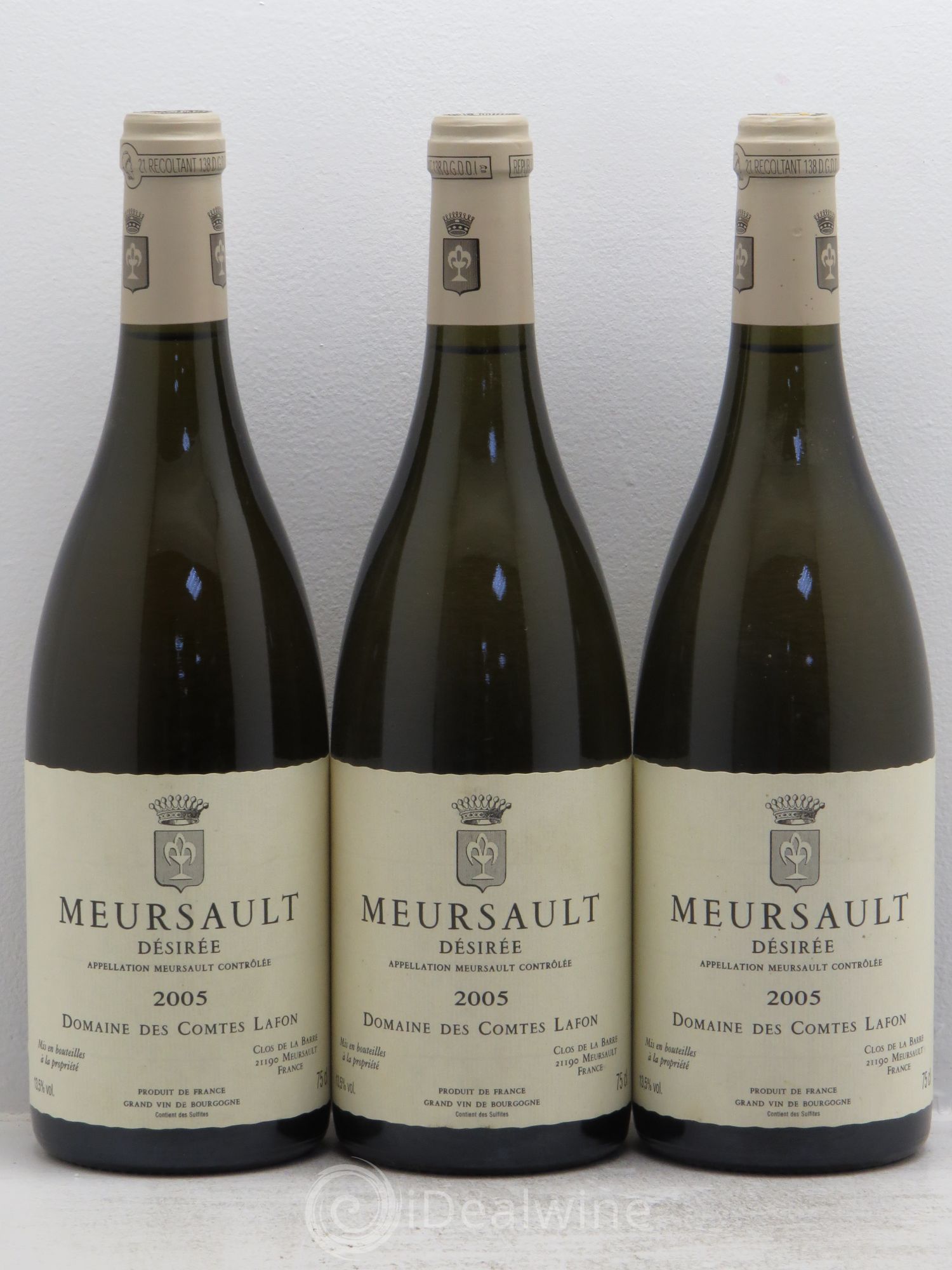 Meursault Désirée Comtes Lafon (Domaine des) 2005 - Lot de 3 bouteilles - 0