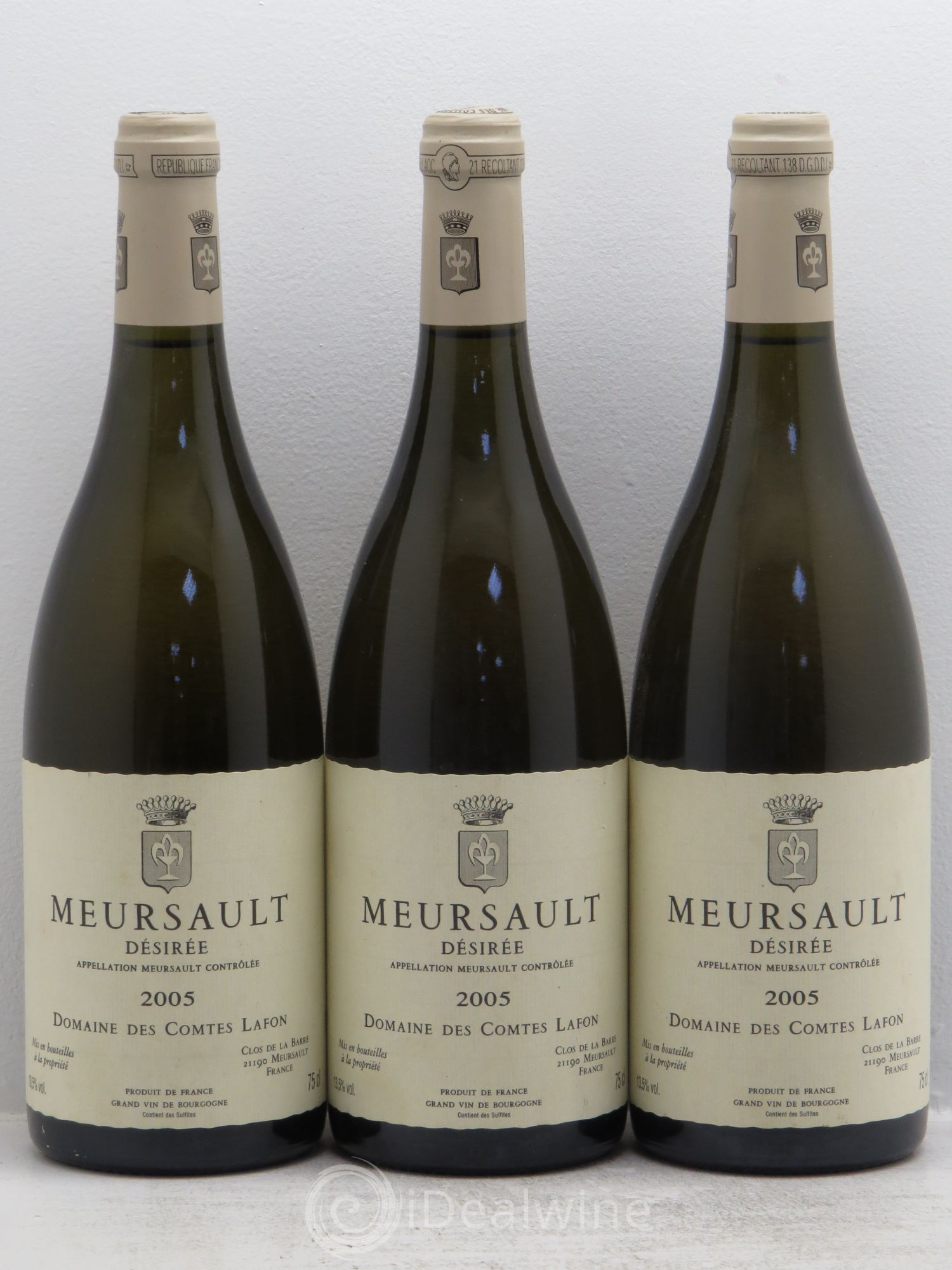 Meursault Désirée Comtes Lafon (Domaine des) 2005 - Lot de 3 bouteilles - 0