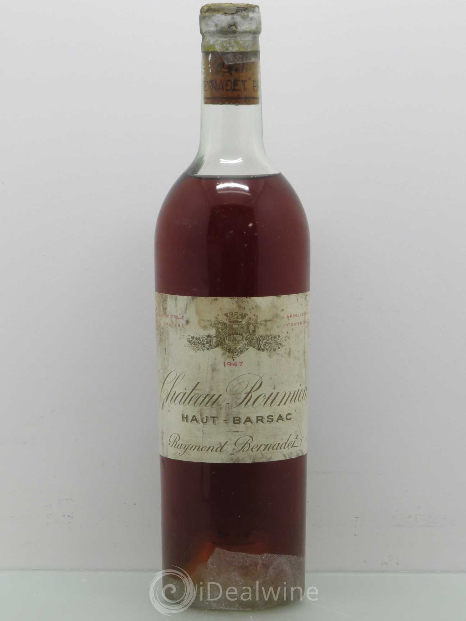 Sauternes Château Roumieu 1947 - Posten von 1 Flasche - 0