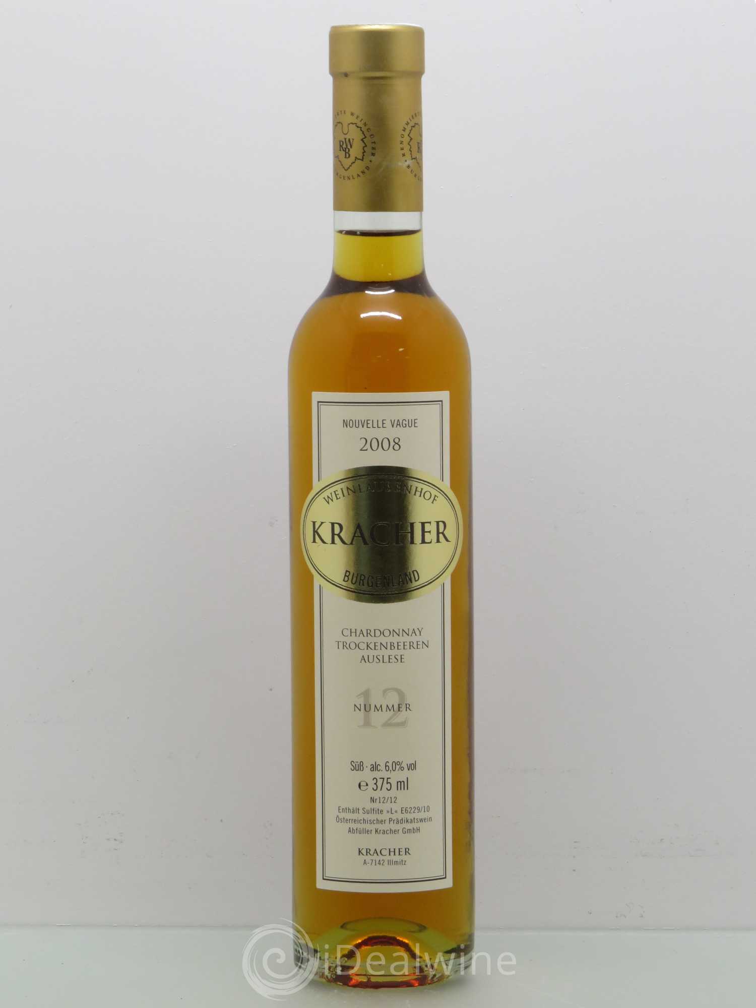 Autriche TBA n° 12 Nouvelle Vague Chardonnay Weingut Alois KRACHER 2008 - Posten von 1 Demi-Flasche - 0
