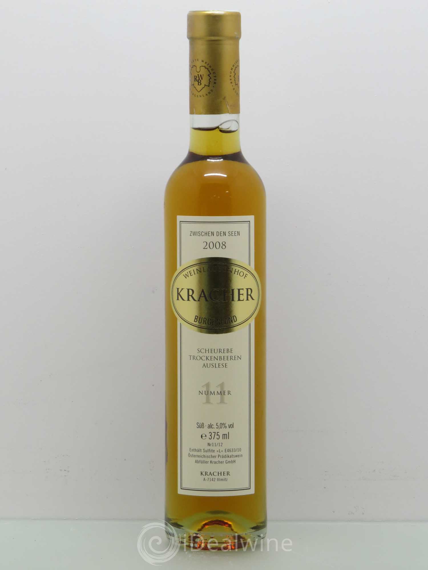 Autriche TBA n° 11 Zwischen den Seen Scheurebe Weingut Alois KRACHER 2008 - Posten von 1 Demi-Flasche - 0