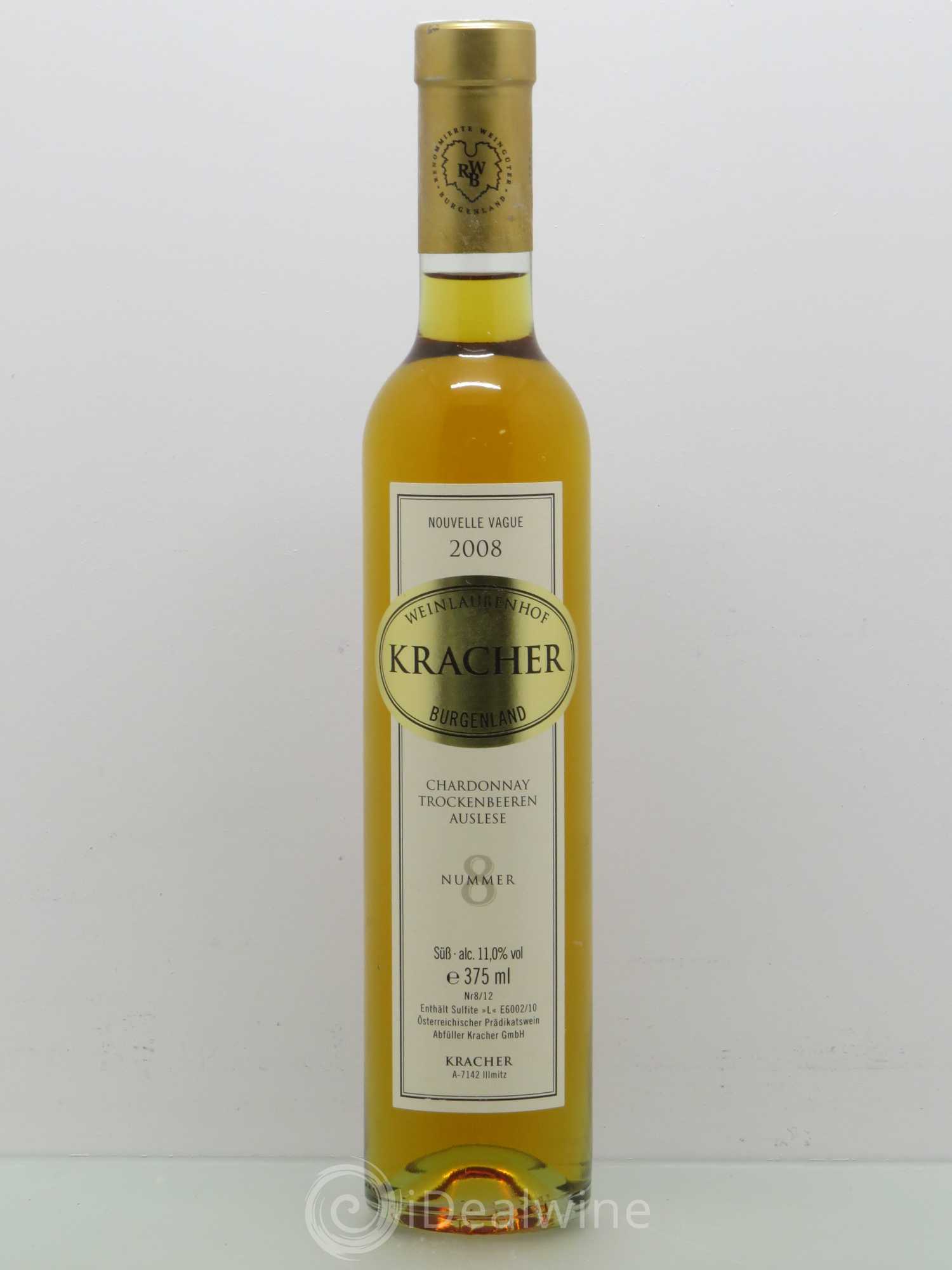 Autriche TBA n°8 Nouvelle Vague Chardonnay Weingut Alois KRACHER 2008 - Posten von 1 Demi-Flasche - 0