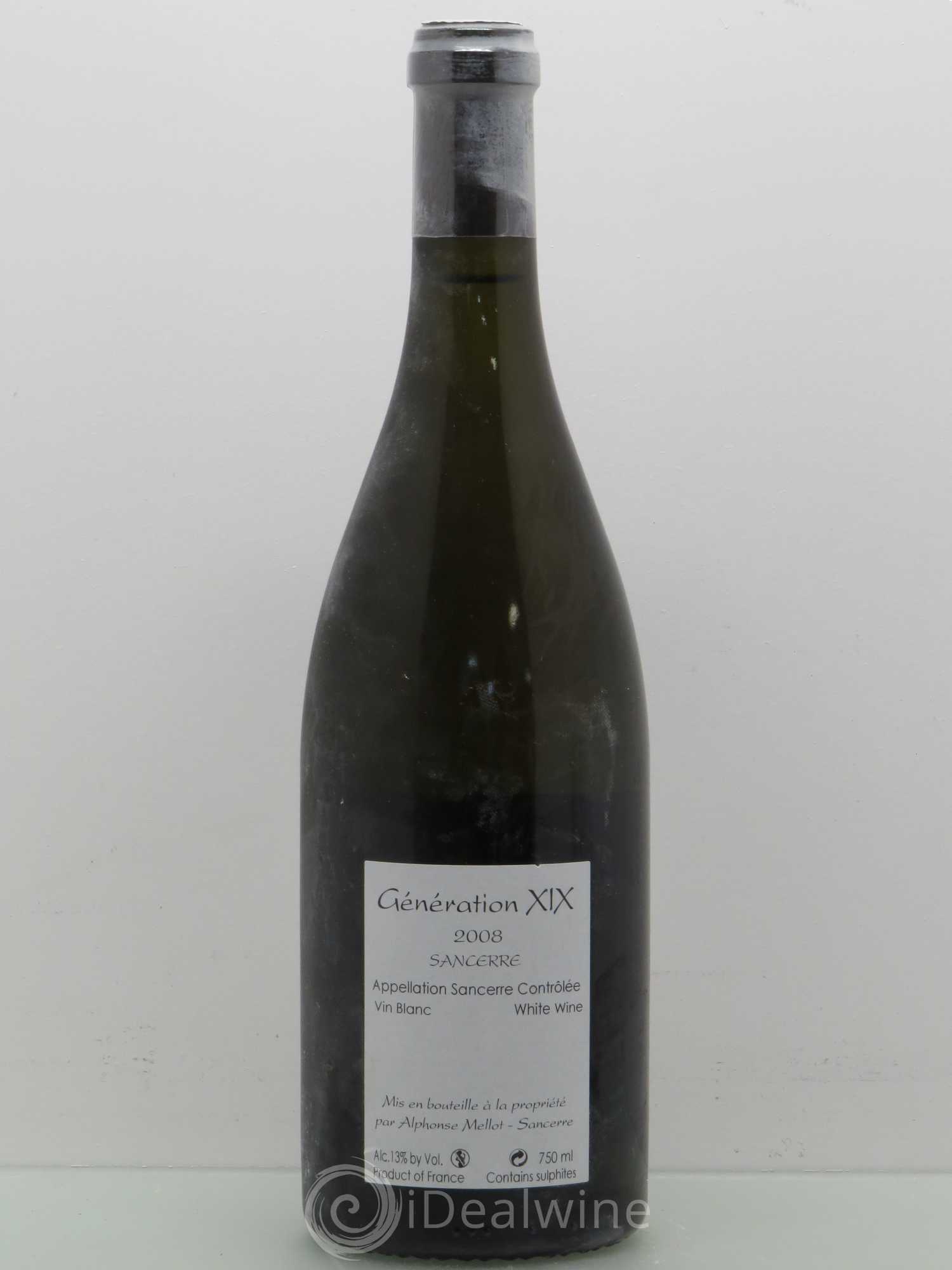 Sancerre Génération XIX Alphonse Mellot 2008 - Lot de 1 bouteille - 1