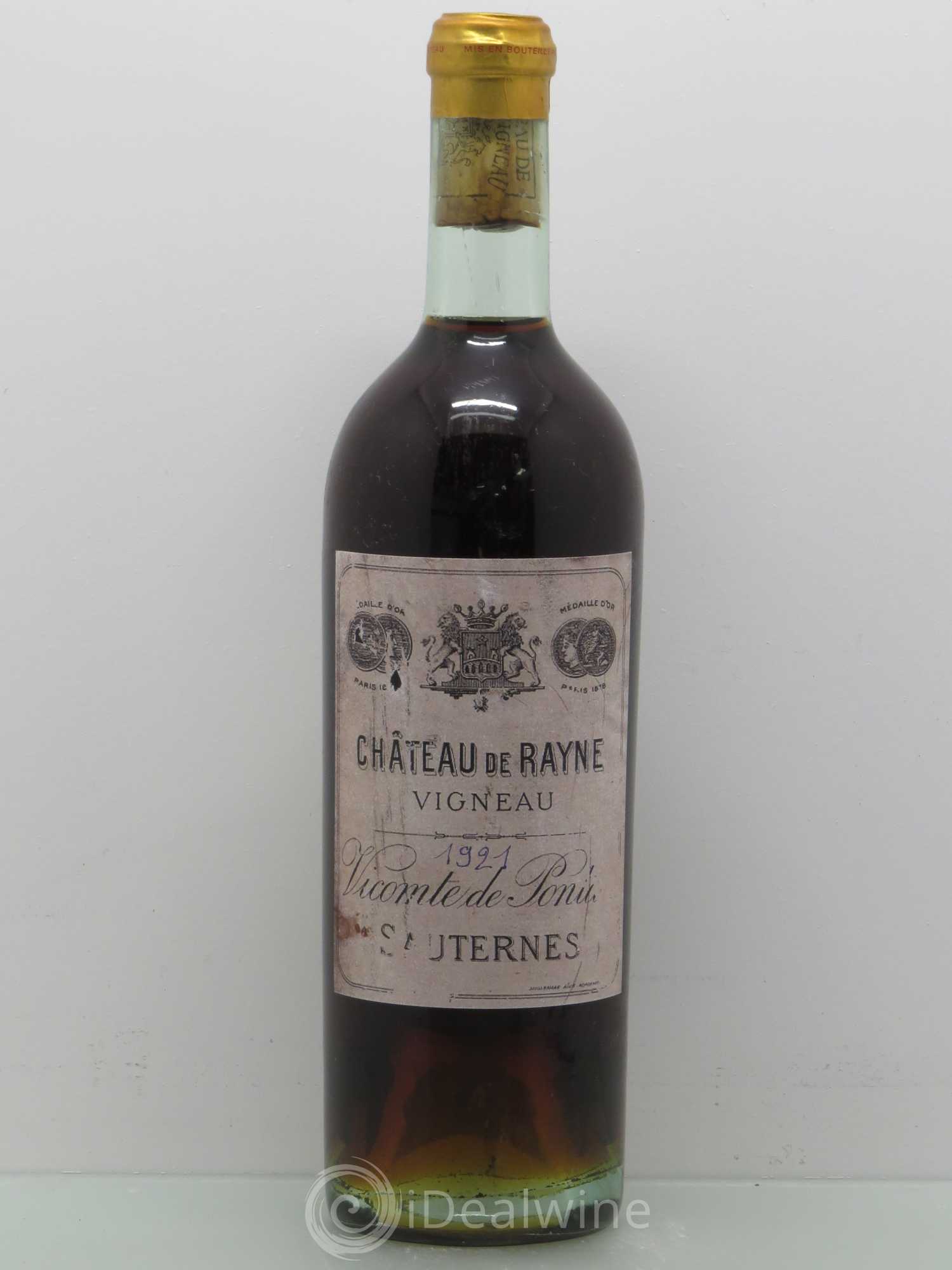 Château de Rayne Vigneau 1er Grand Cru Classé 1921 - Lotto di 1 bottiglia - 0