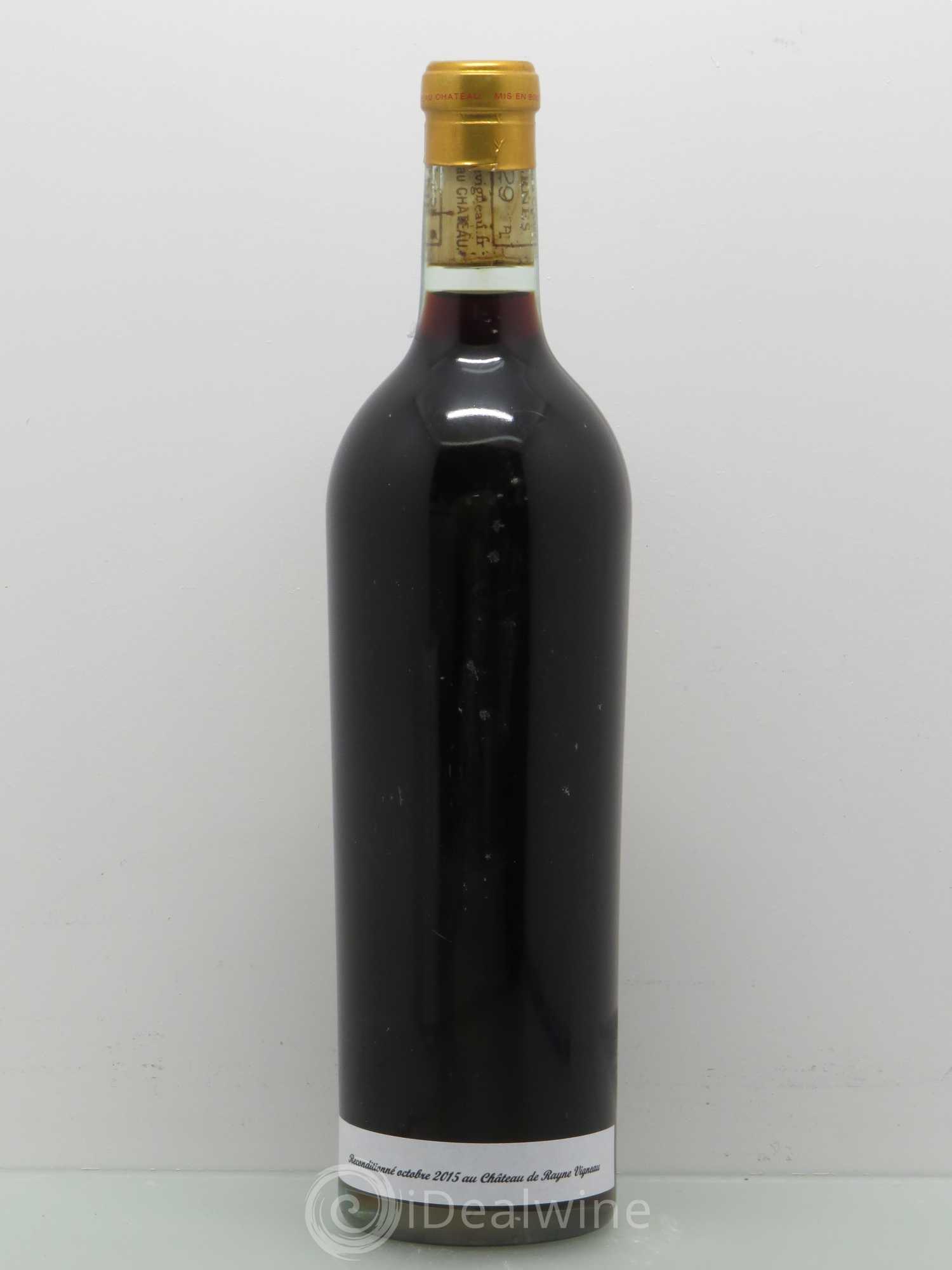 Château de Rayne Vigneau 1er Grand Cru Classé Creme de Tête 1929 - Lotto di 1 bottiglia - 1