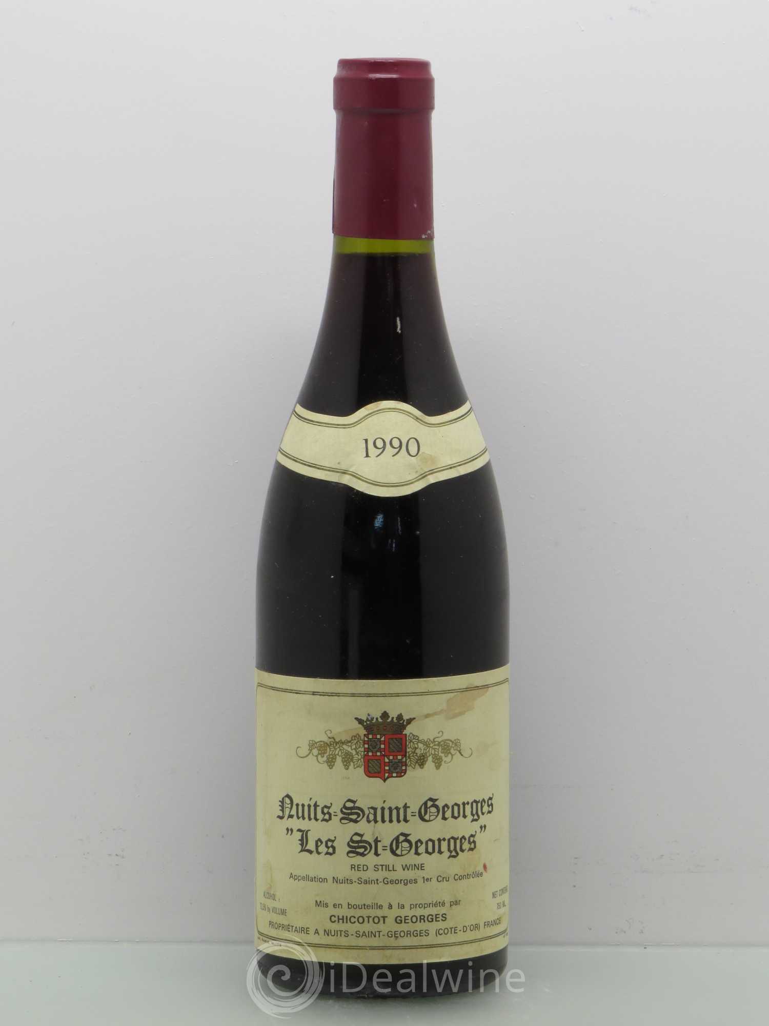 Nuits-Saint-Georges 1er Cru Les Saints Georges Chicotot 1990 - Posten von 1 Flasche - 0