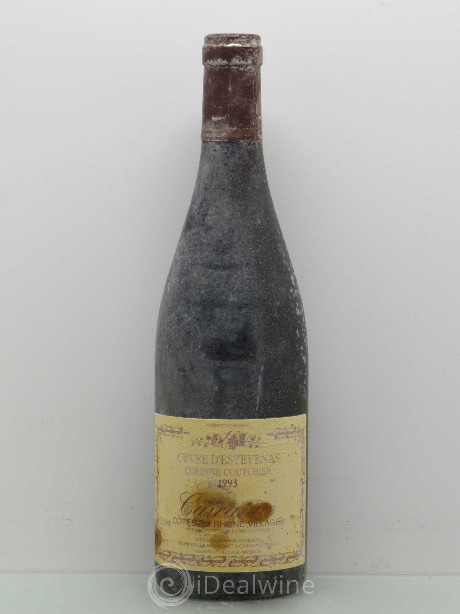 Côtes-du-Rhône Cairanne Cuvee D'Estevenas Domaine Corinne Couturier 1993 - Posten von 1 Flasche - 0