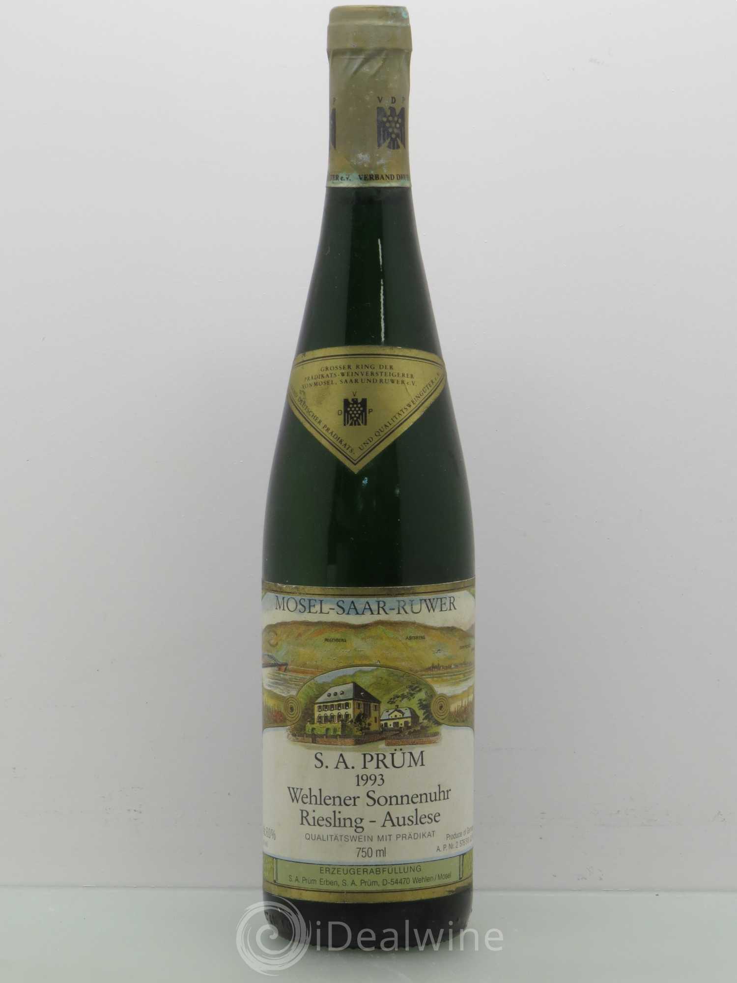 Riesling Joh. Jos. Prum Wehlener Sonnenuhr Auslese 1993 - Lot de 1 bouteille - 0