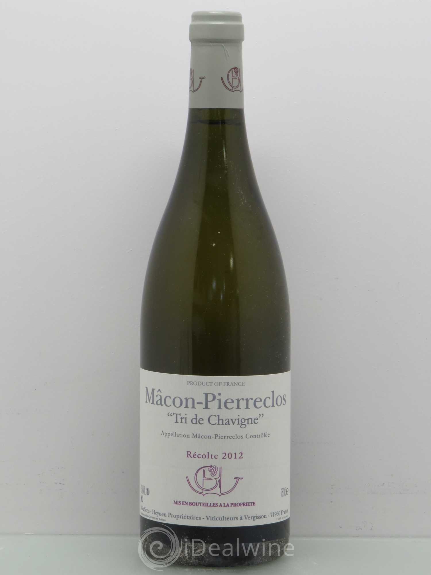 Mâcon-Pierreclos Tri de Chavigne Guffens-Heynen 2012 - Lot de 1 bouteille - 0