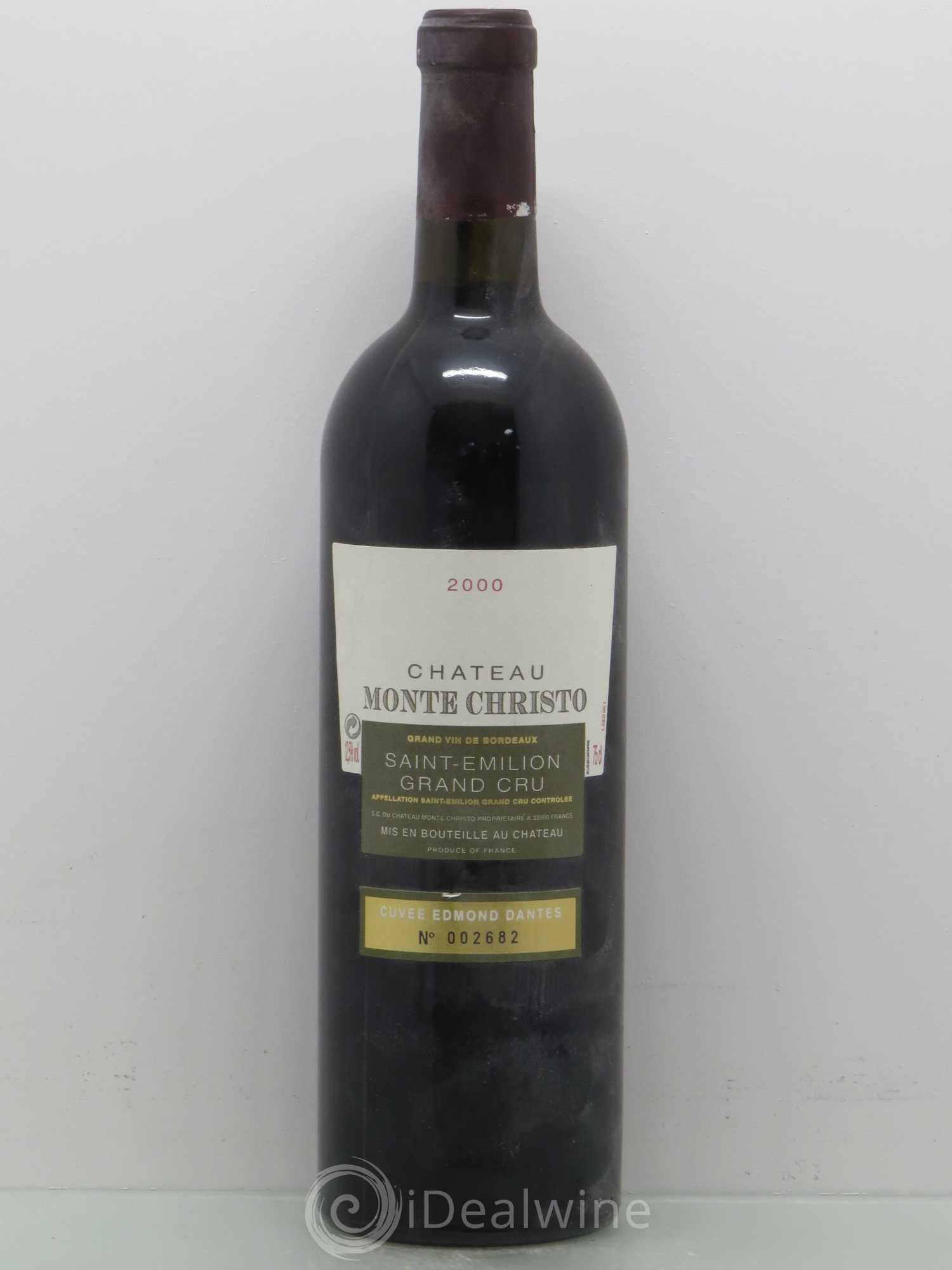 Saint-Émilion Château Monte Christo 2000 - Lot de 1 bouteille - 0