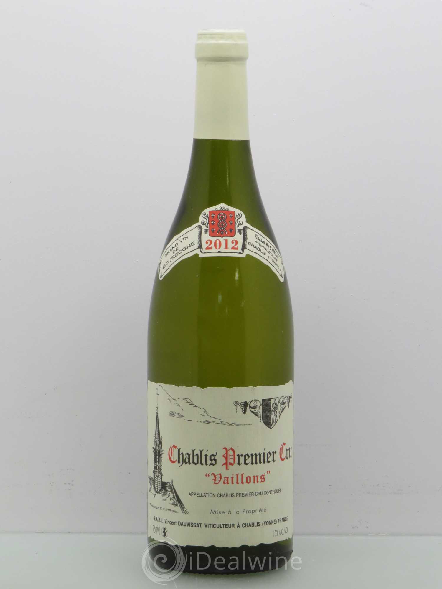 Chablis 1er Cru Vaillons Vincent Dauvissat (Domaine) 2012 - Lot de 1 bouteille - 0
