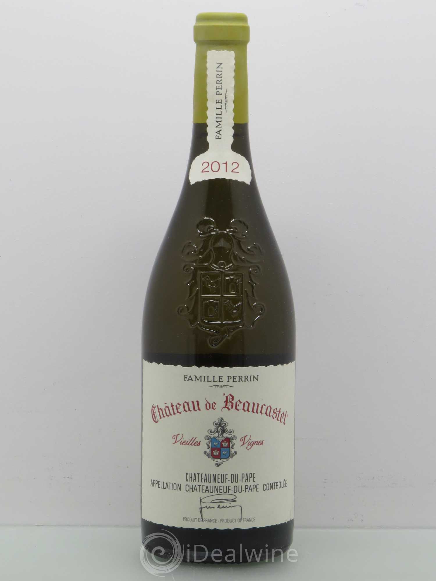 Châteauneuf-du-Pape Château de Beaucastel Vieilles vignes Roussanne Famille Perrin 2012 - Lot de 1 bouteille - 0