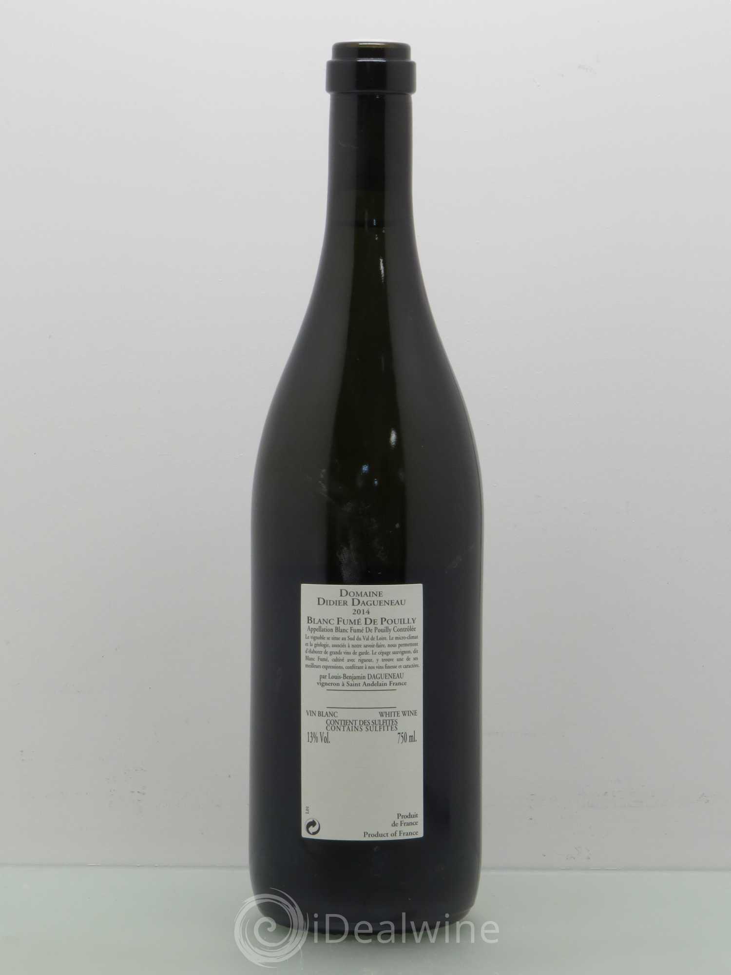 Vin de France (anciennement Pouilly-Fumé) Buisson Renard Dagueneau (Domaine Didier - Louis-Benjamin) 2014 - Lot de 1 bouteille - 1